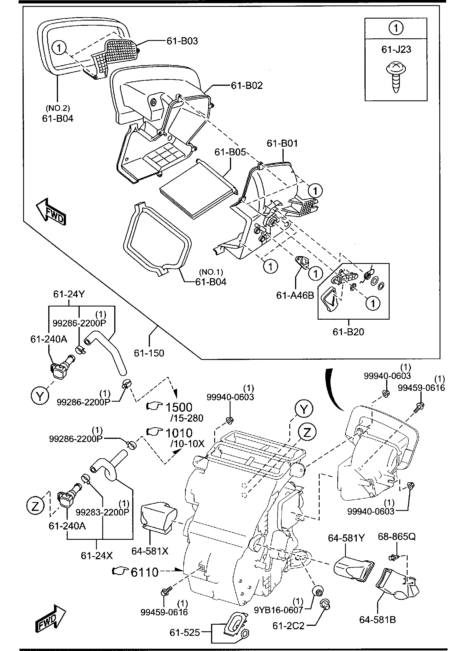 Diagram HEATER for your 2008 Mazda Mazda3 2.3L AT HATCHBACK STR 