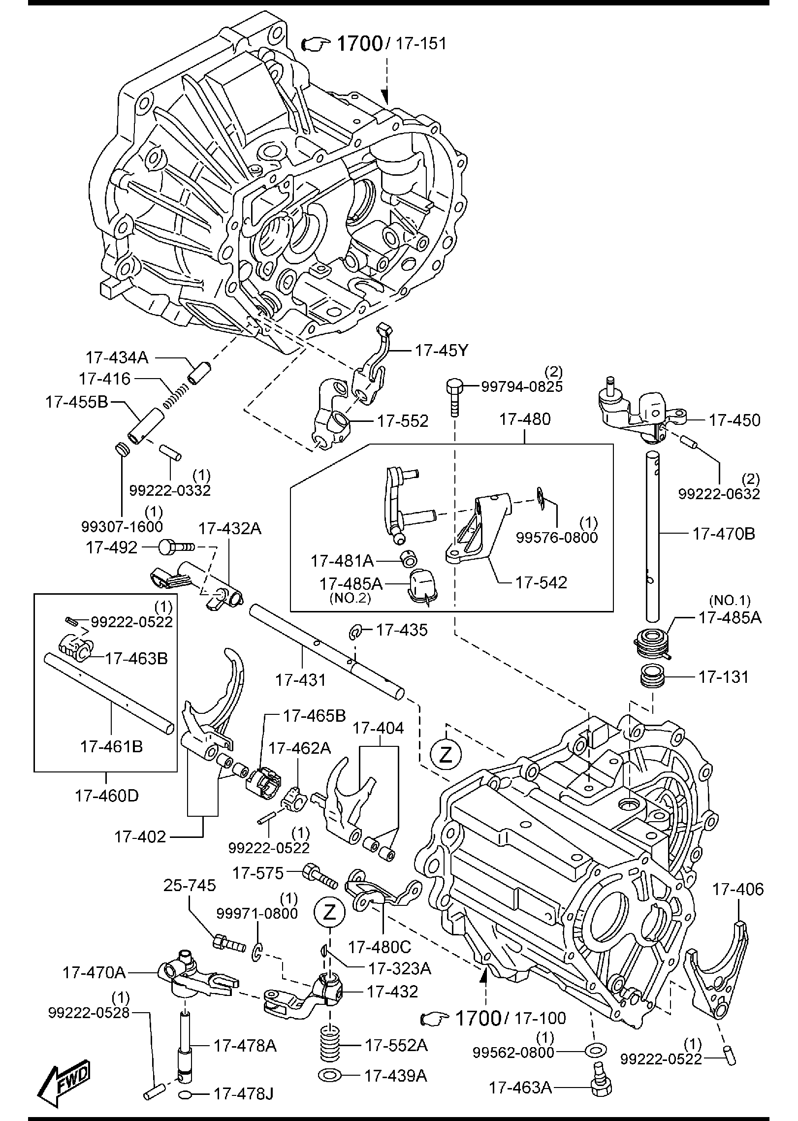 Diagram MANUAL TRANSMISSION CHANGE CONTROL SYSTEM for your 2011 Mazda CX-9 3.7L AT 2WD GRAND TOUR 