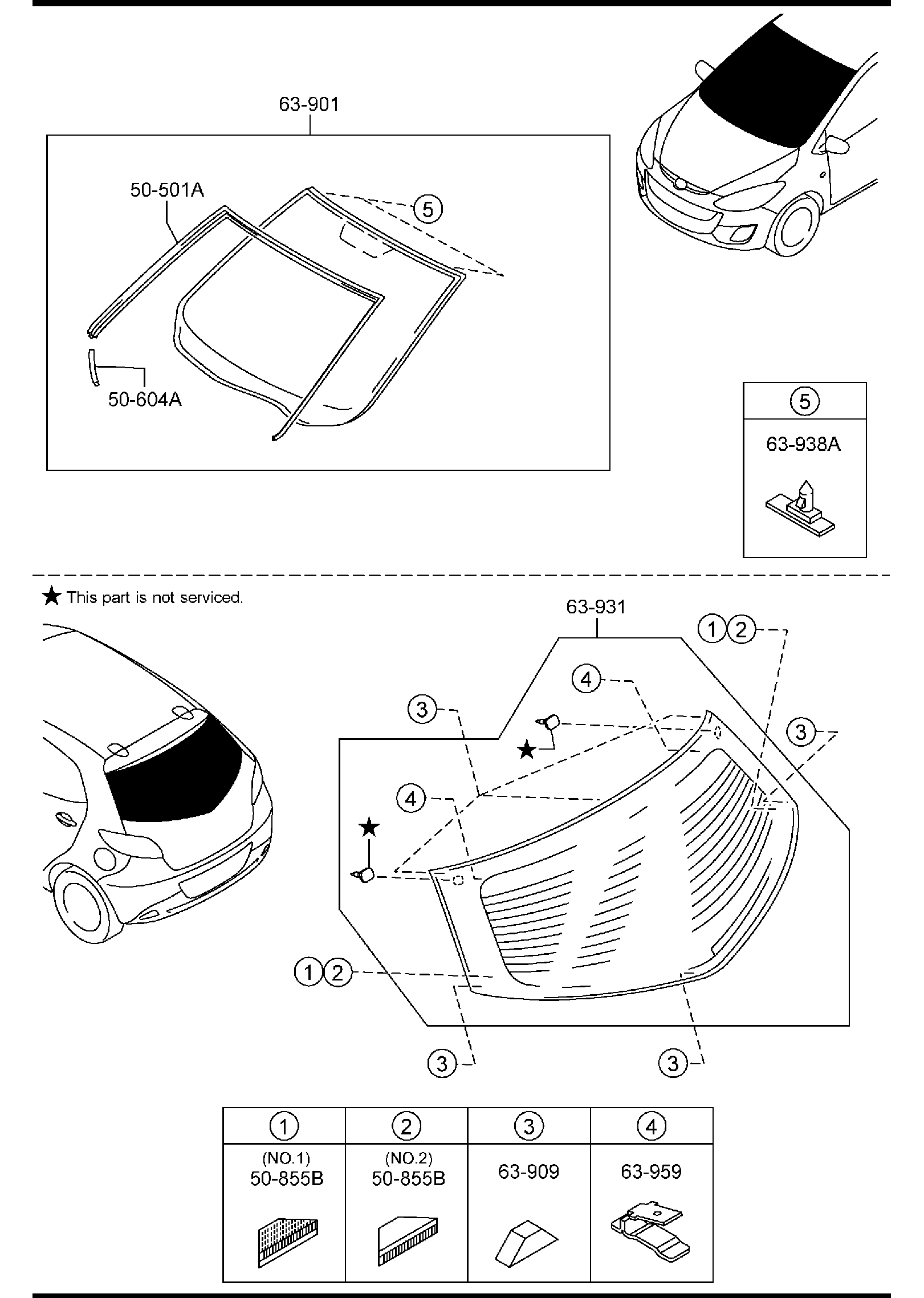Diagram WINDOW GLASSES for your 2014 Mazda Mazda5   