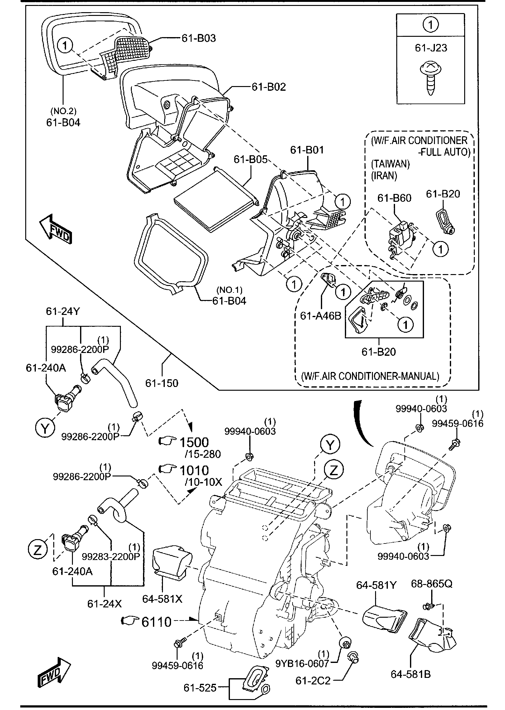 Diagram HEATER for your 2008 Mazda Mazda3 2.3L AT HATCHBACK STR 