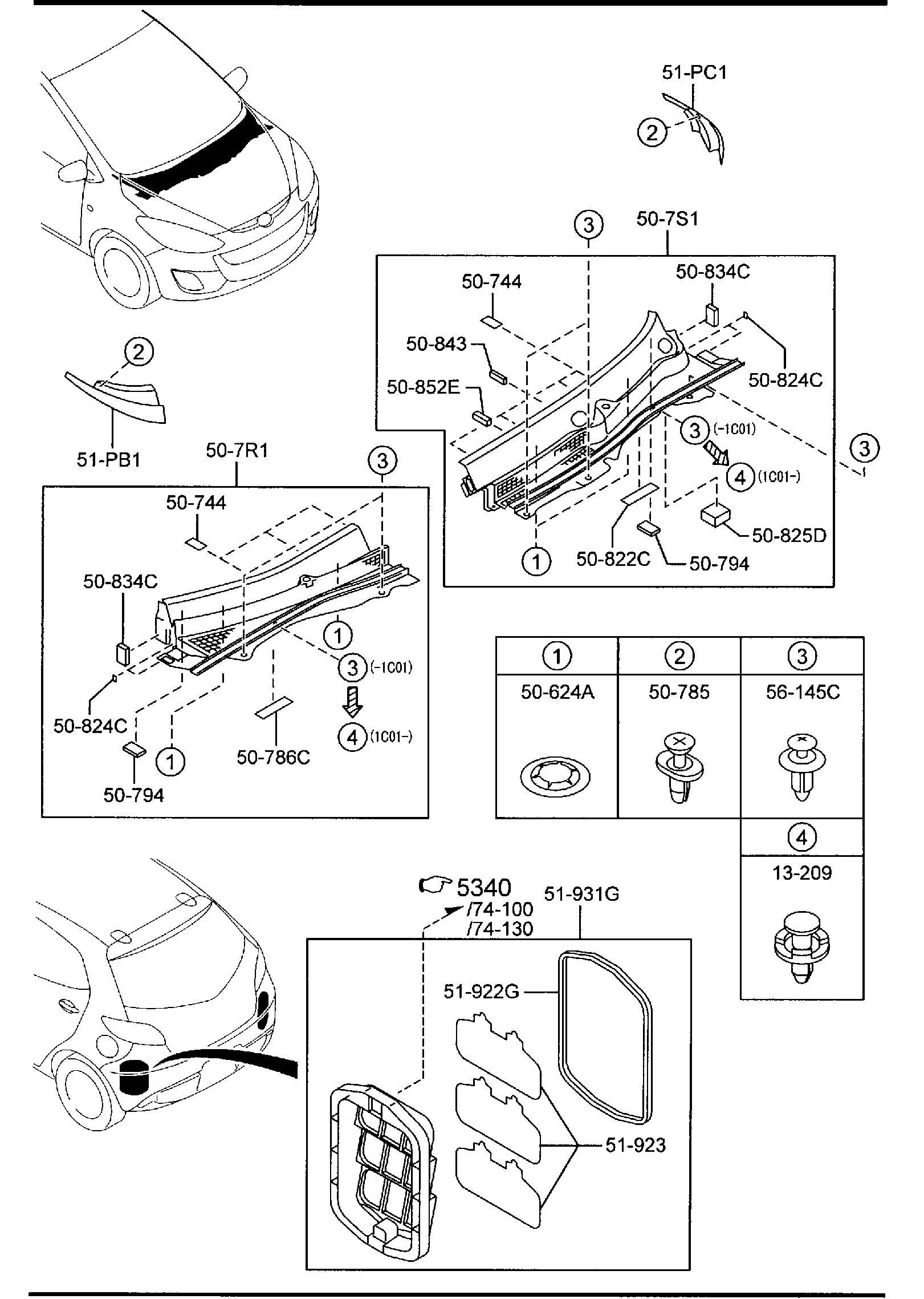 Diagram EXTRACTOR CHAMBER & REAR FINISHER for your 2015 Mazda CX-9 3.7L AT 2WD Touring 