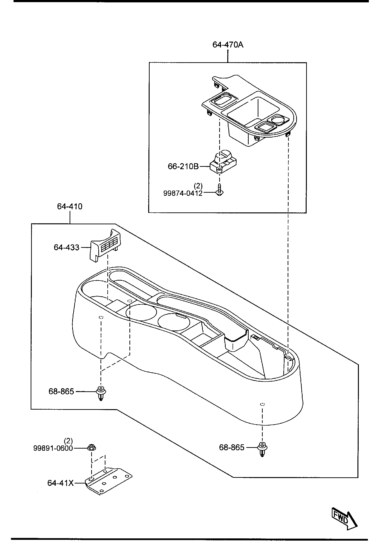 Diagram CONSOLE for your Mazda Mazda6  