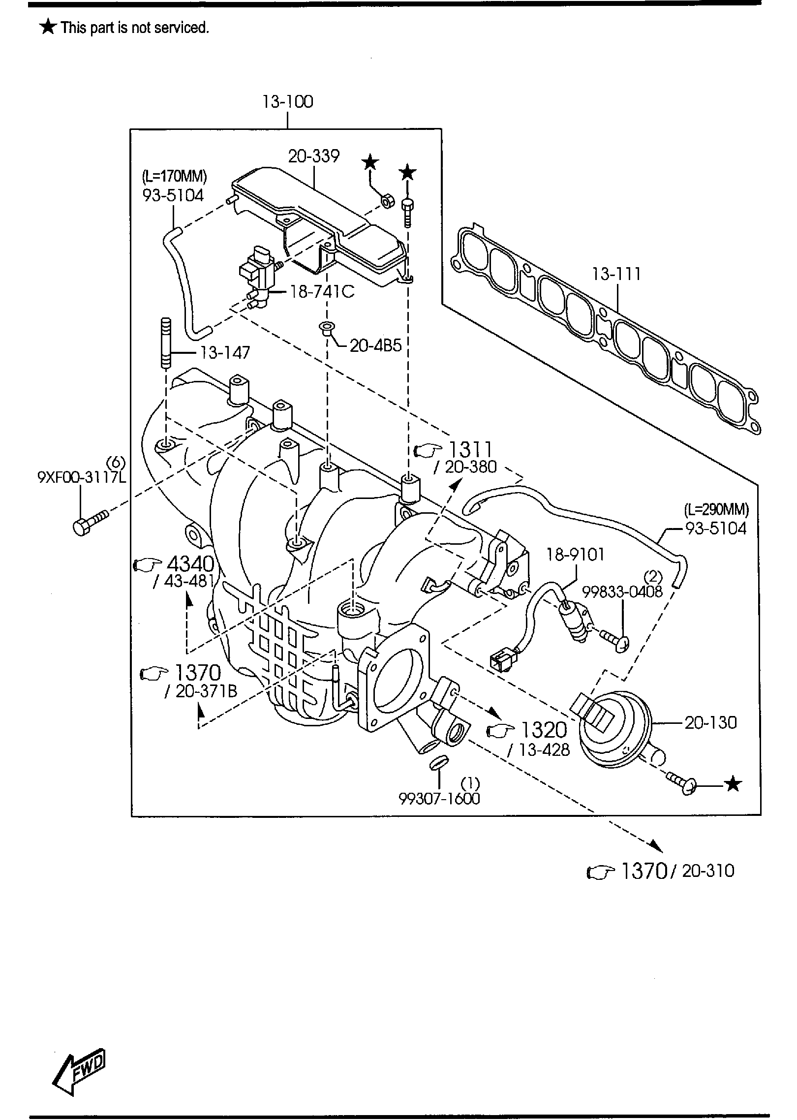 Diagram INLET MANIFOLD (2300CC) for your 2010 Mazda CX-7  Touring 