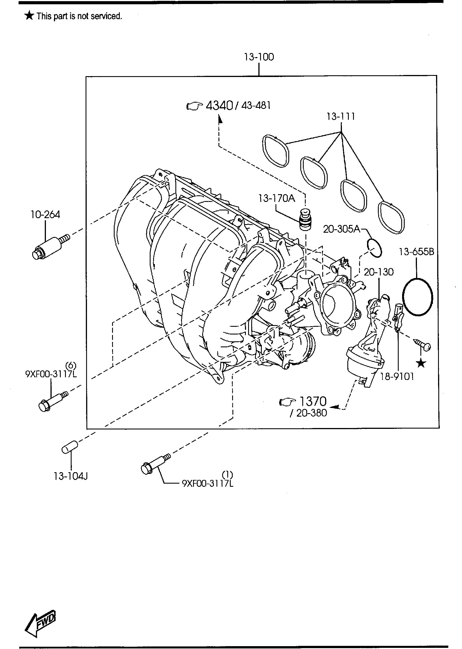 Diagram INLET MANIFOLD (2500CC) for your Mazda