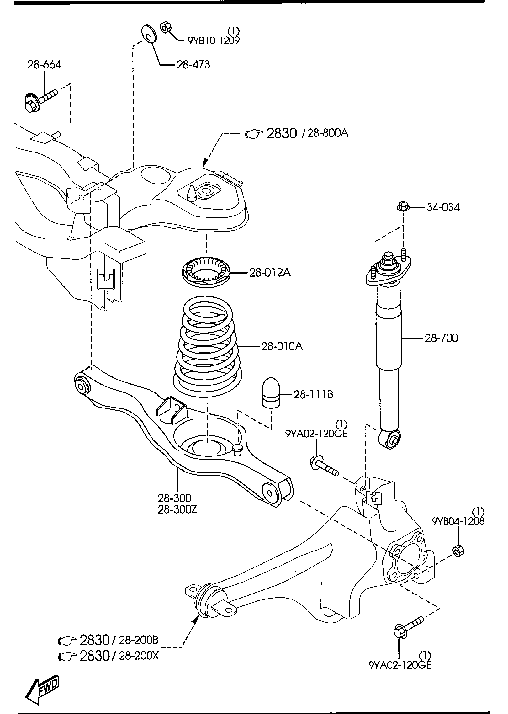 Diagram REAR SUSPENSION MECHANISMS for your 2018 Mazda CX-5   