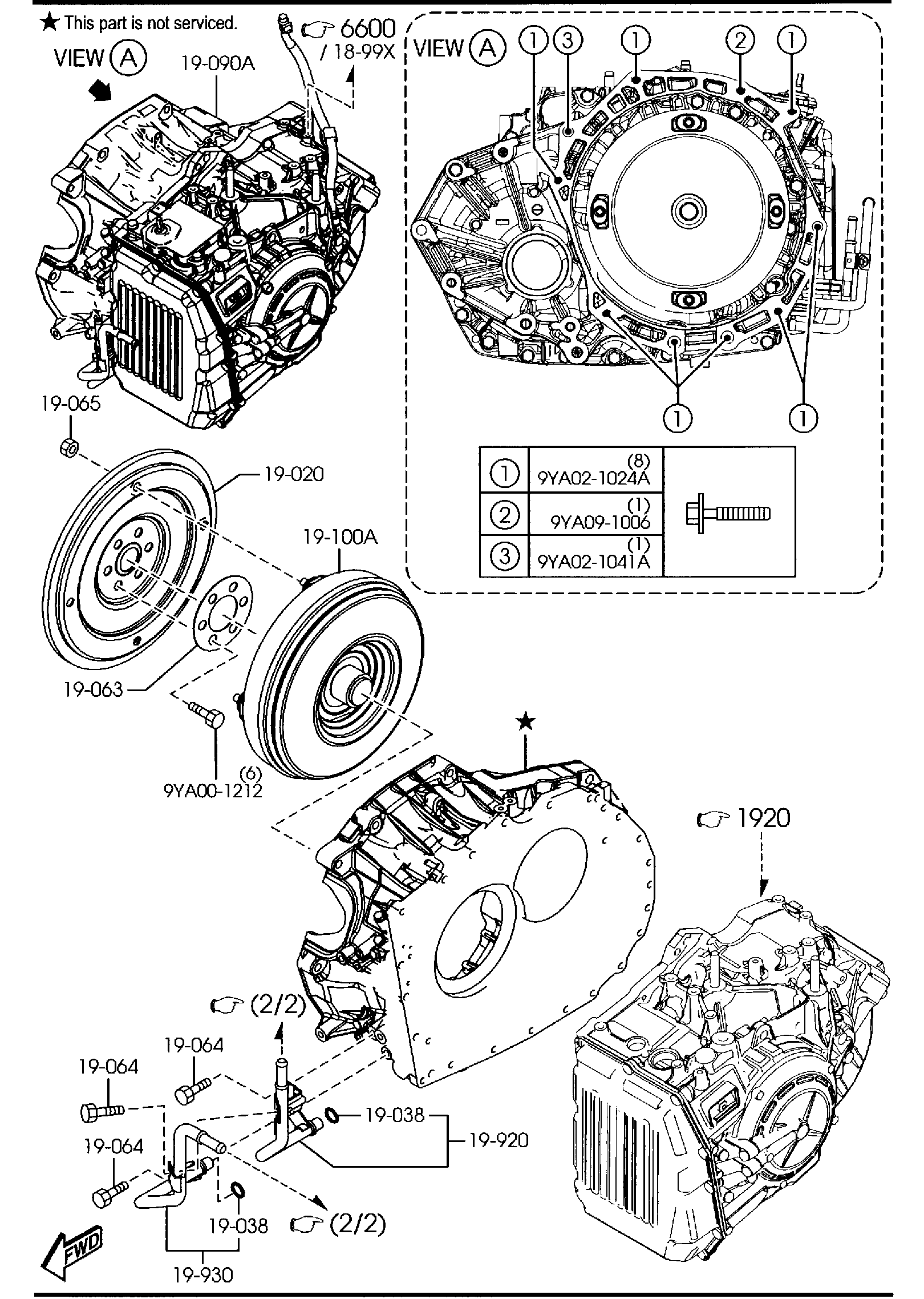 Diagram AUTOMATIC TRANSMISSION TORQUE CONVERTER, OIL PUMP & PIPINGS (6-SPEED) for your 2011 Mazda Mazda3 2.5L MT HATCHBACK SP 