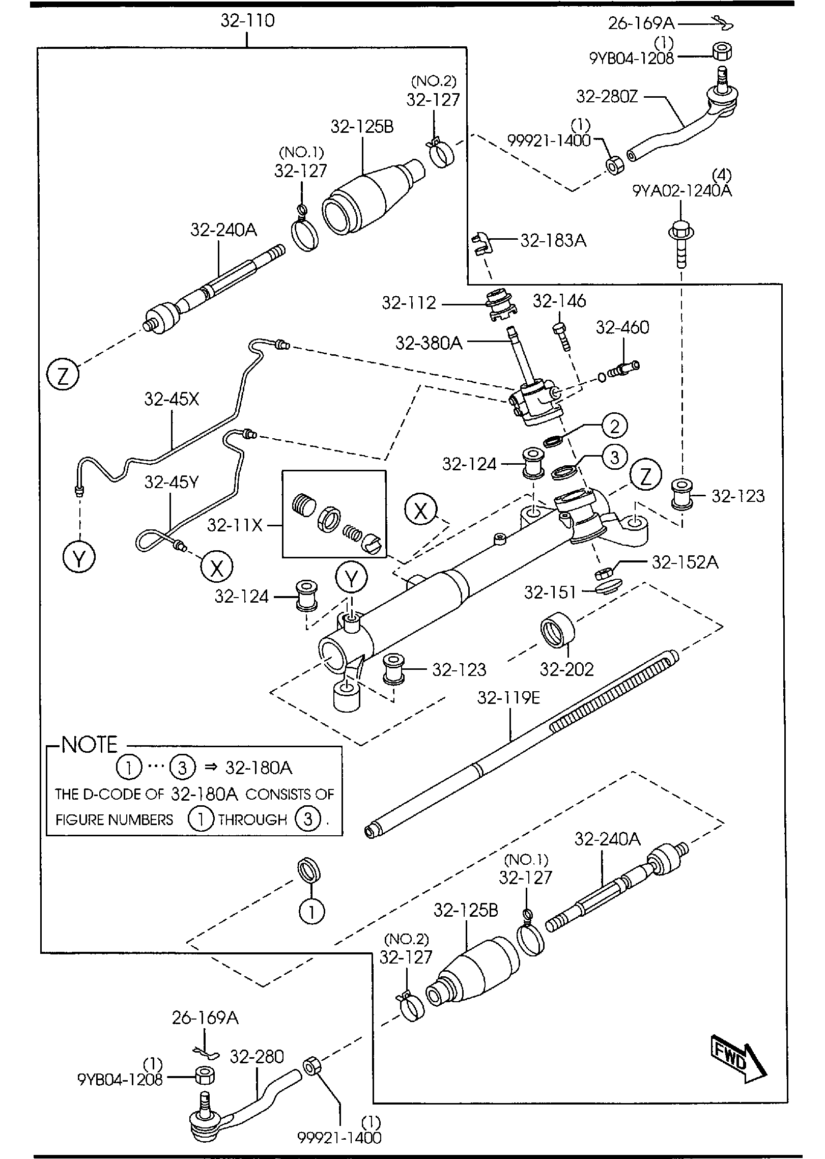 Diagram STEERING GEAR for your 2017 Mazda Mazda3  HATCHBACK TOURING (VIN Begins: JM1) 