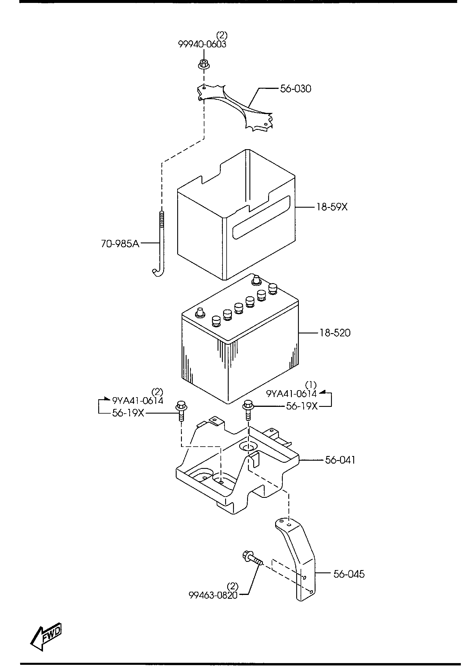 Diagram BATTERY for your 2011 Mazda Mazda3 2.5L AT SEDAN SIGNATURE 