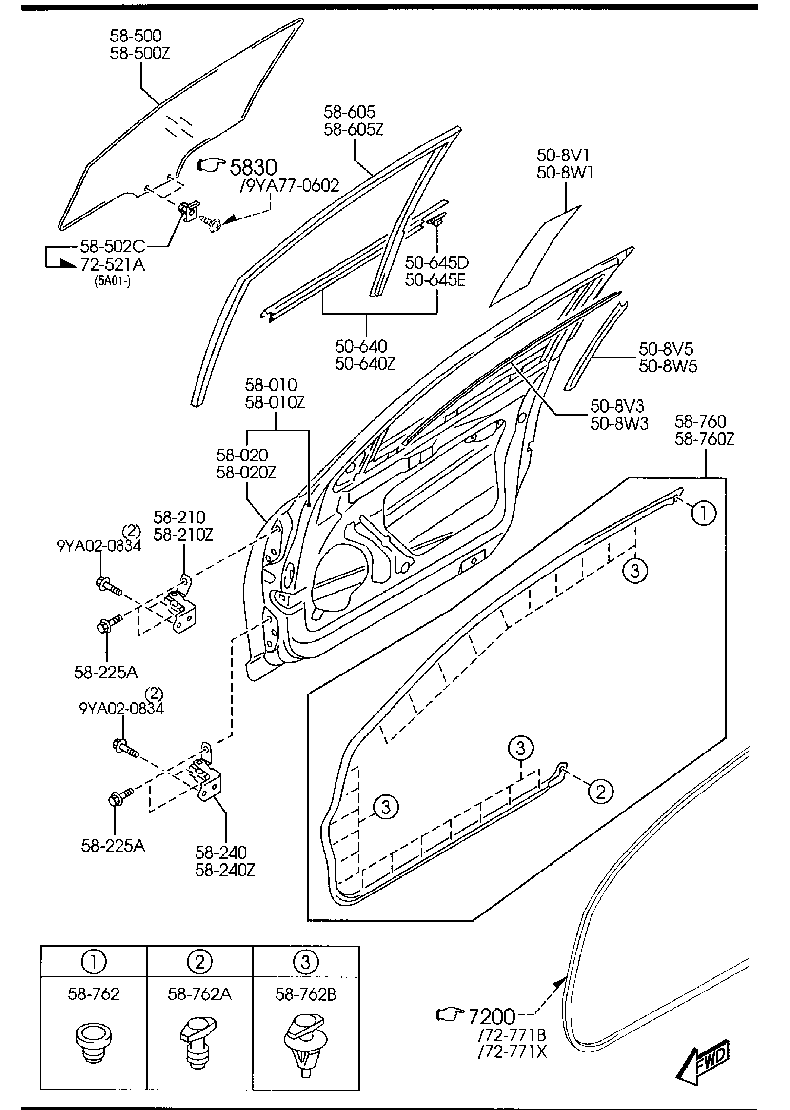 Diagram FRONT DOORS for your 2022 Mazda MX-30   