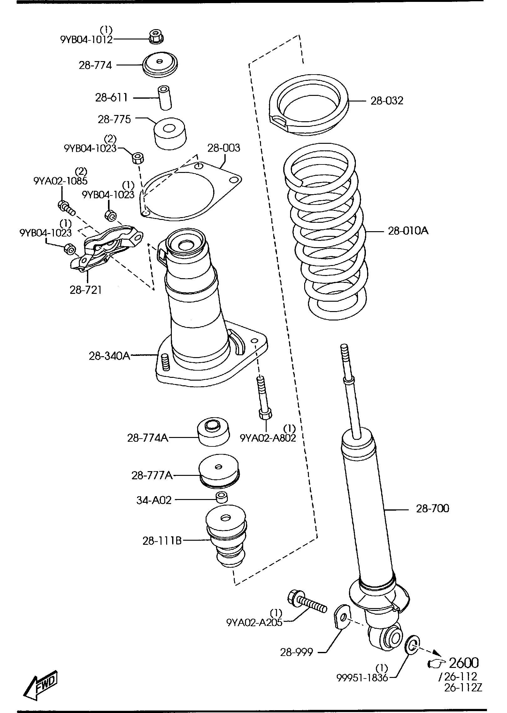 Diagram REAR SUSPENSION MECHANISMS for your 2017 Mazda CX-5   