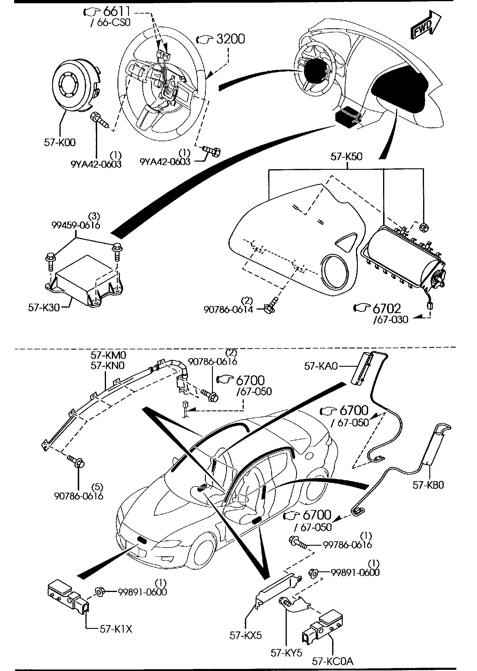 Diagram AIR BAG for your 2021 Mazda MX-5 Miata   