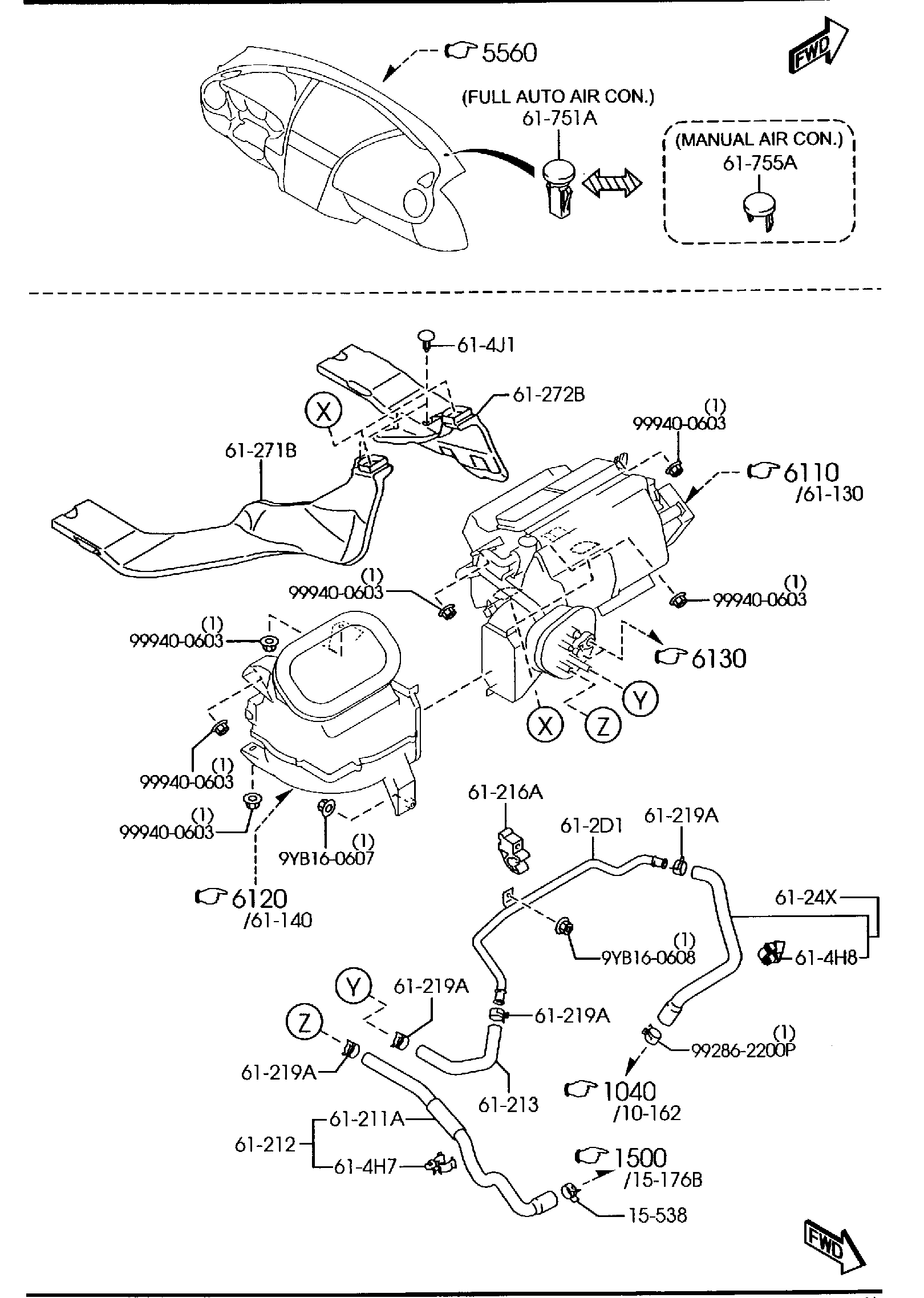 Diagram HEATER for your 1989 Mazda B2000   