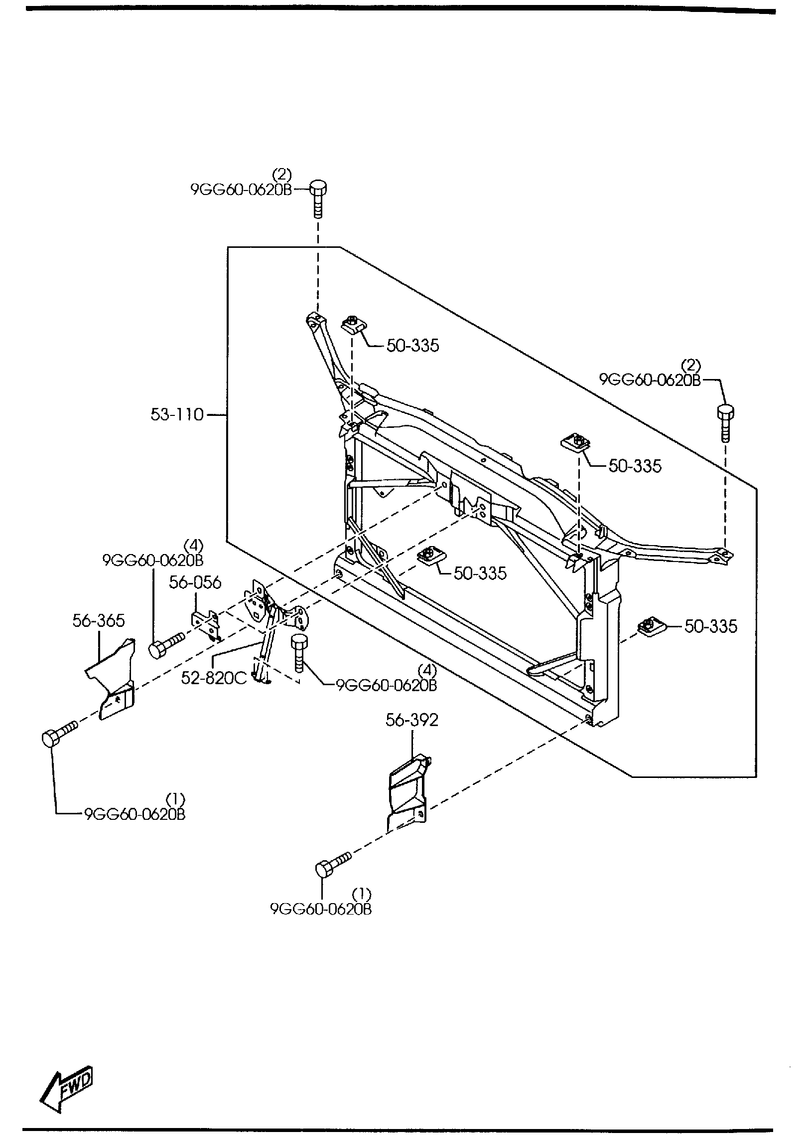 Diagram FRONT PANELS for your 2008 Mazda MX-5 Miata   