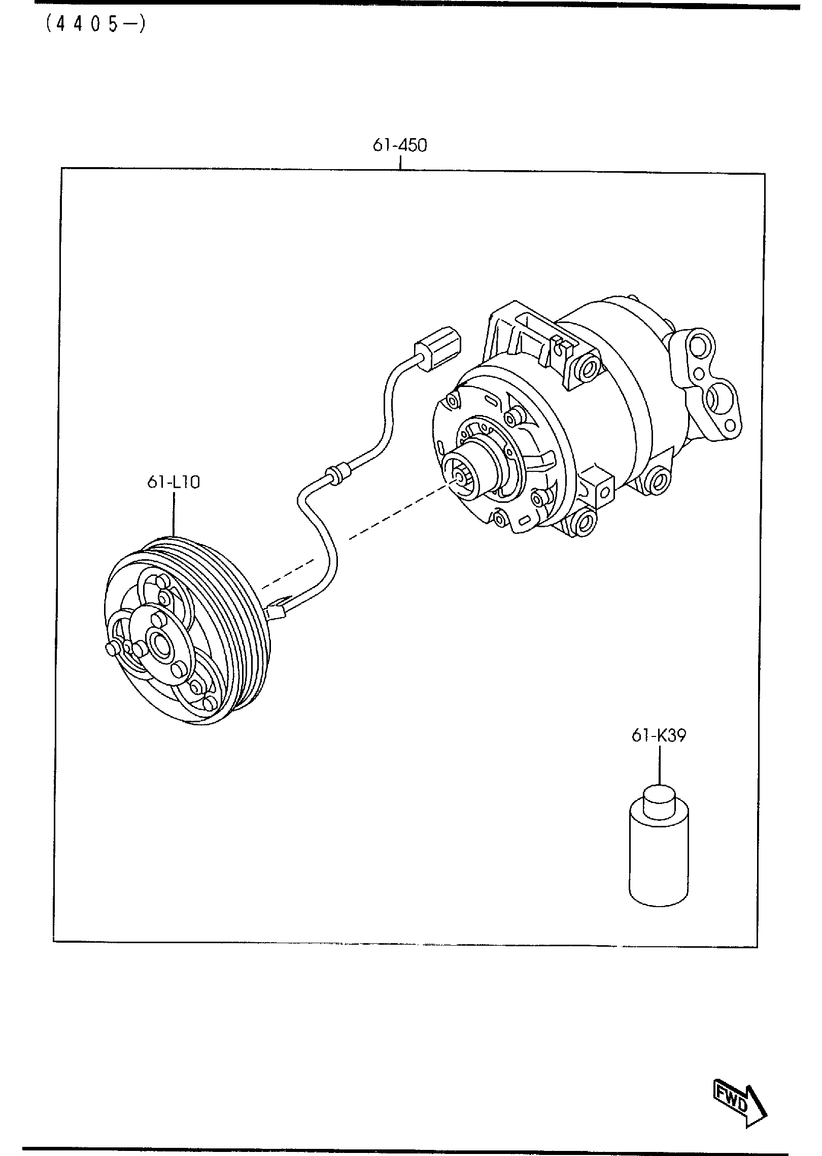 Diagram AIR CONDITIONING COMPRESSOR COMPONENTS ('03,'04 MODEL) for your 2017 Mazda Mazda3  HATCHBACK SP (VIN Begins: JM1) 
