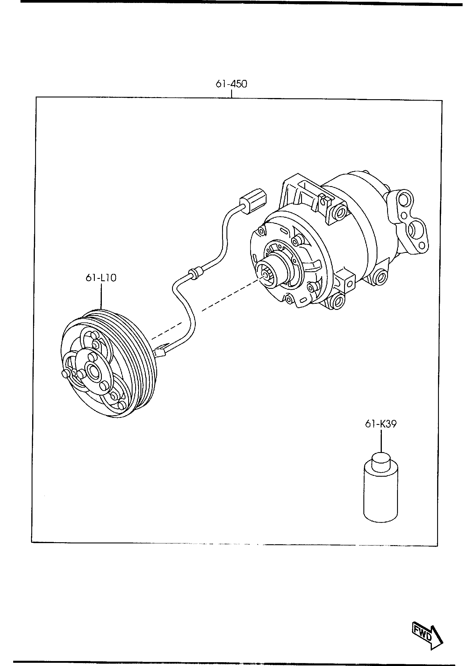 Diagram AIR CONDITIONING COMPRESSOR COMPONENTS ('05 MODEL)(SEDAN) for your 2017 Mazda Mazda3  HATCHBACK SP (VIN Begins: JM1) 