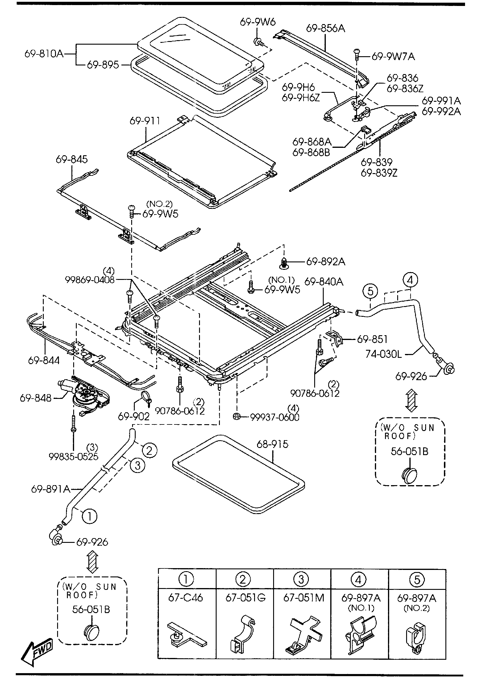 Diagram SUNROOF for your 2024 Mazda CX-50   