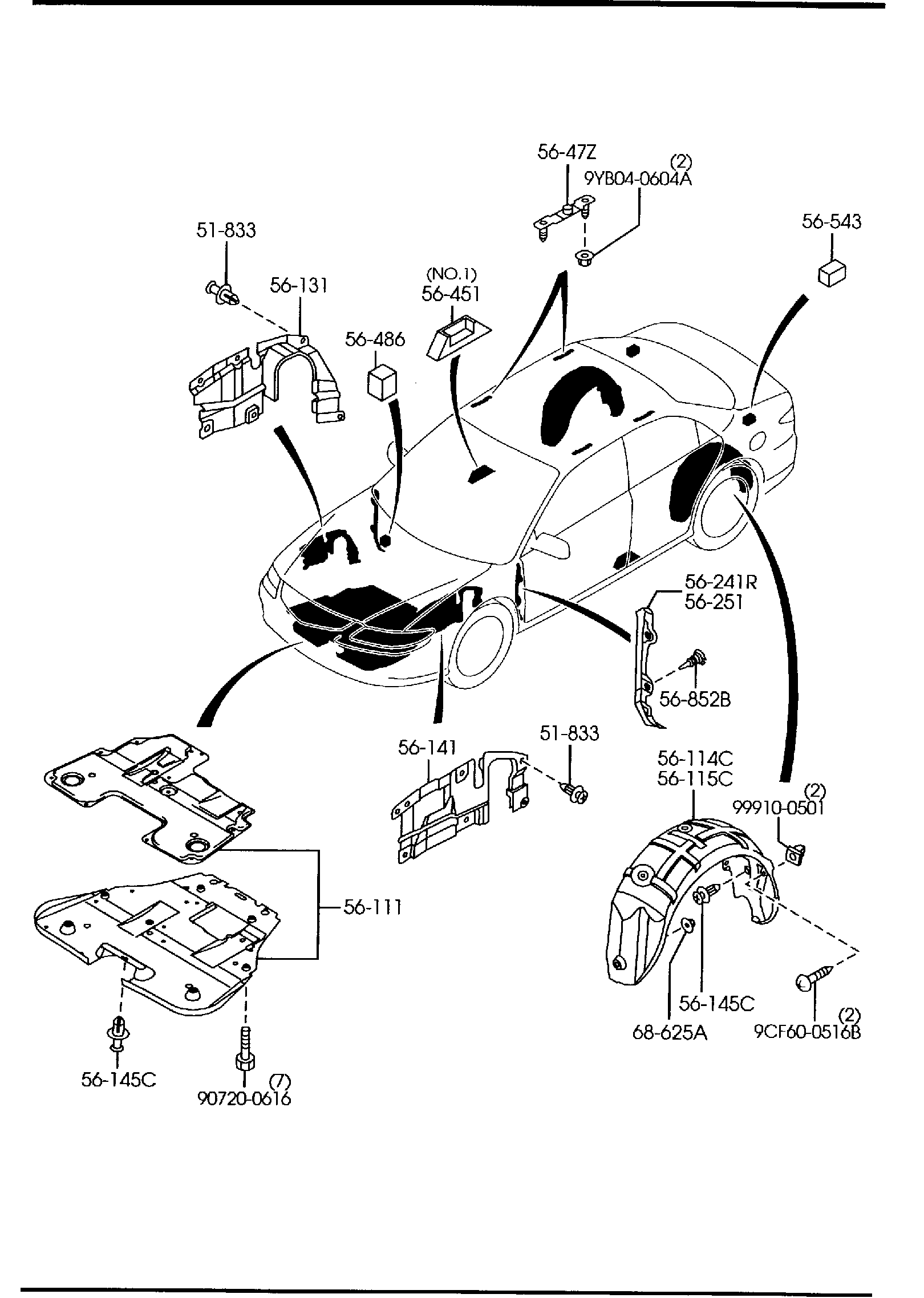 Diagram FLOOR ATTACHMENTS for your 2016 Mazda CX-9   