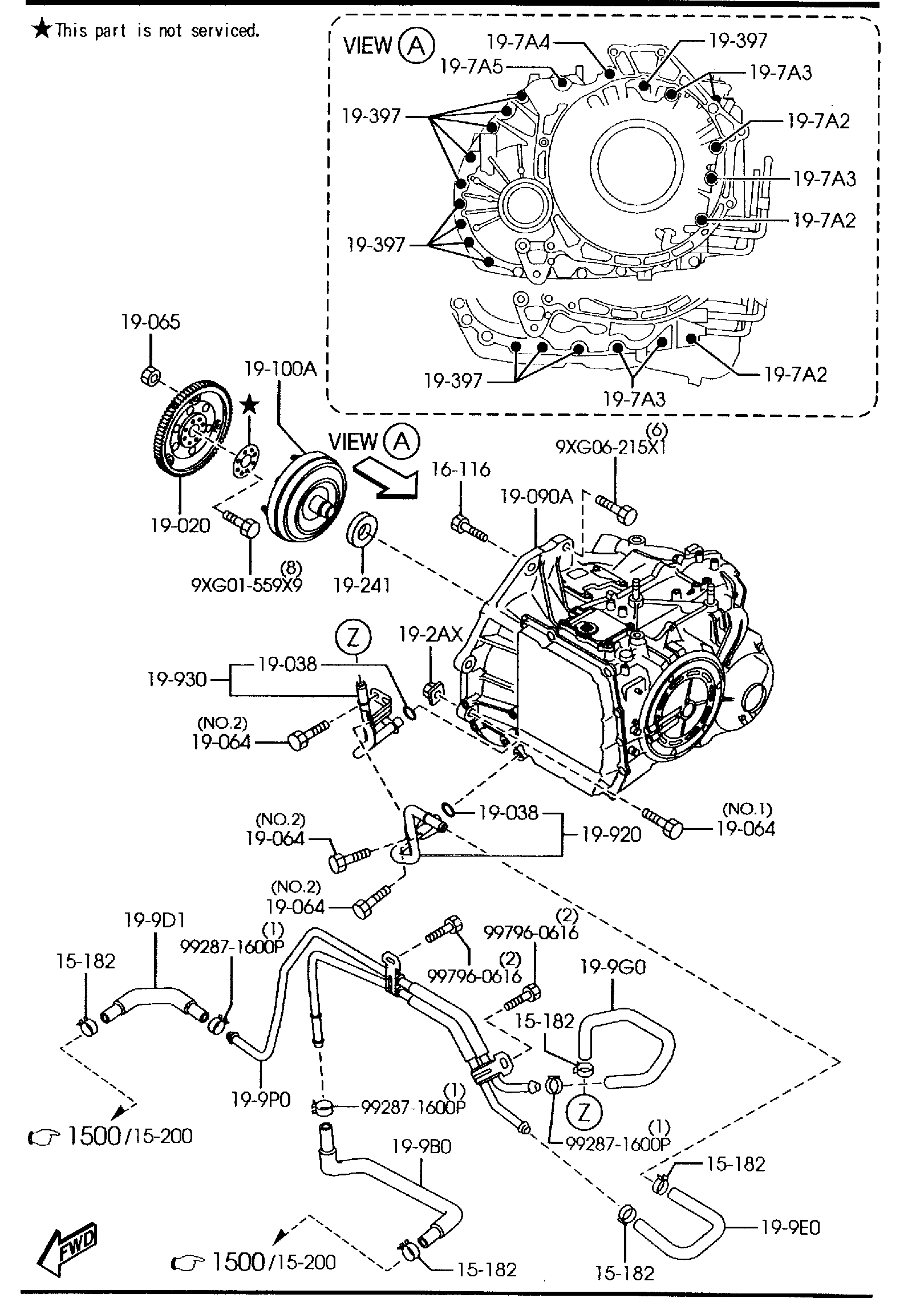 Diagram AUTOMATIC TRANSMISSION TORQUE CONVERTER, OIL PUMP & PIPINGS (6-SPEED) for your 2011 Mazda Mazda3 2.5L MT HATCHBACK SP 