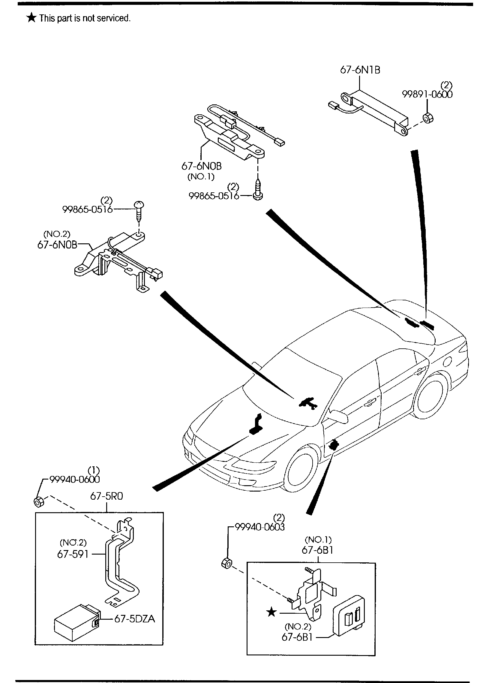 Diagram BODY RELAYS & UNIT for your 2010 Mazda CX-9 3.7L AT 4WD Touring 