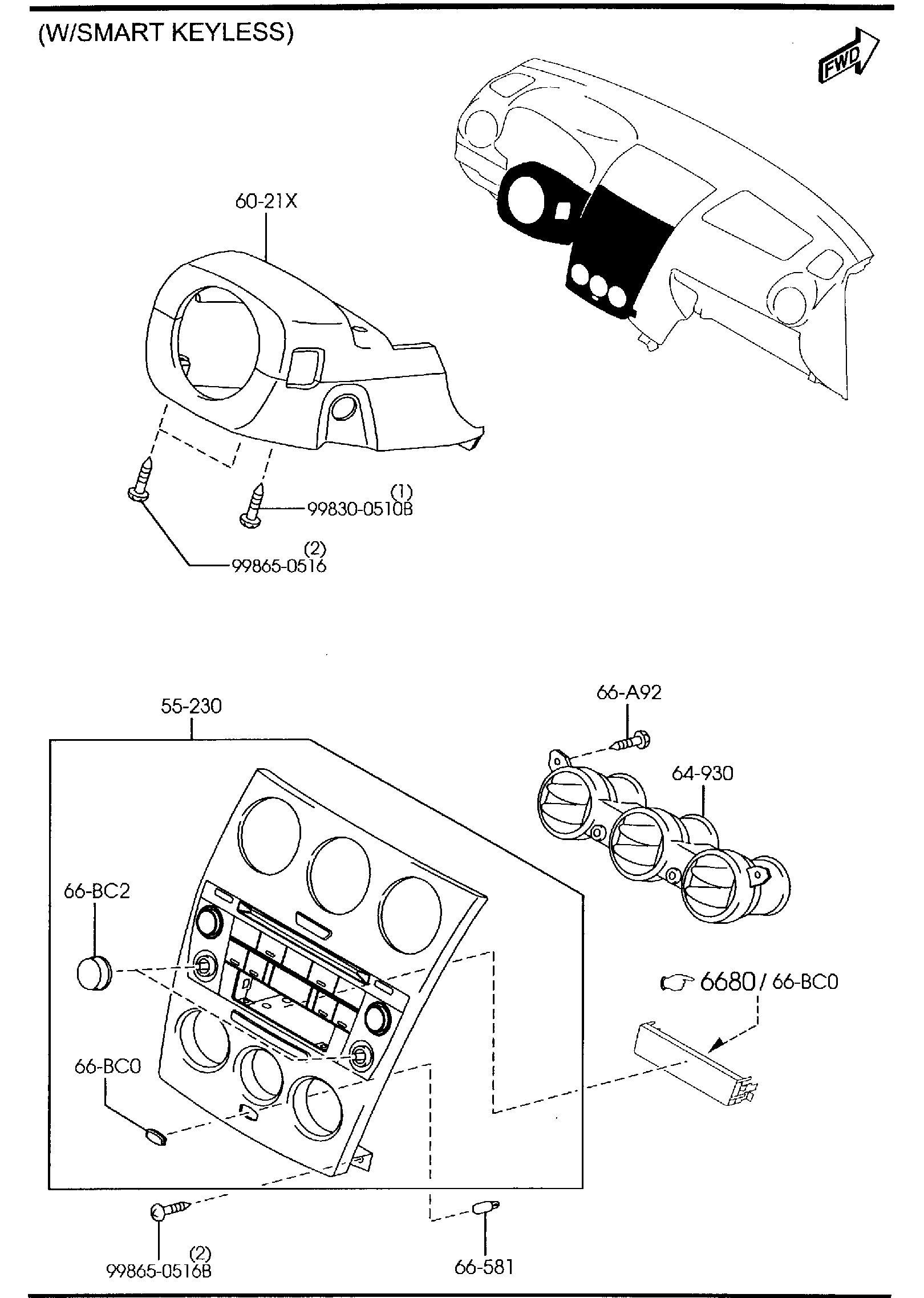 Diagram DASHBOARD EQUIPMENTS for your 2014 Mazda Mazda6  SEDAN TOURING 