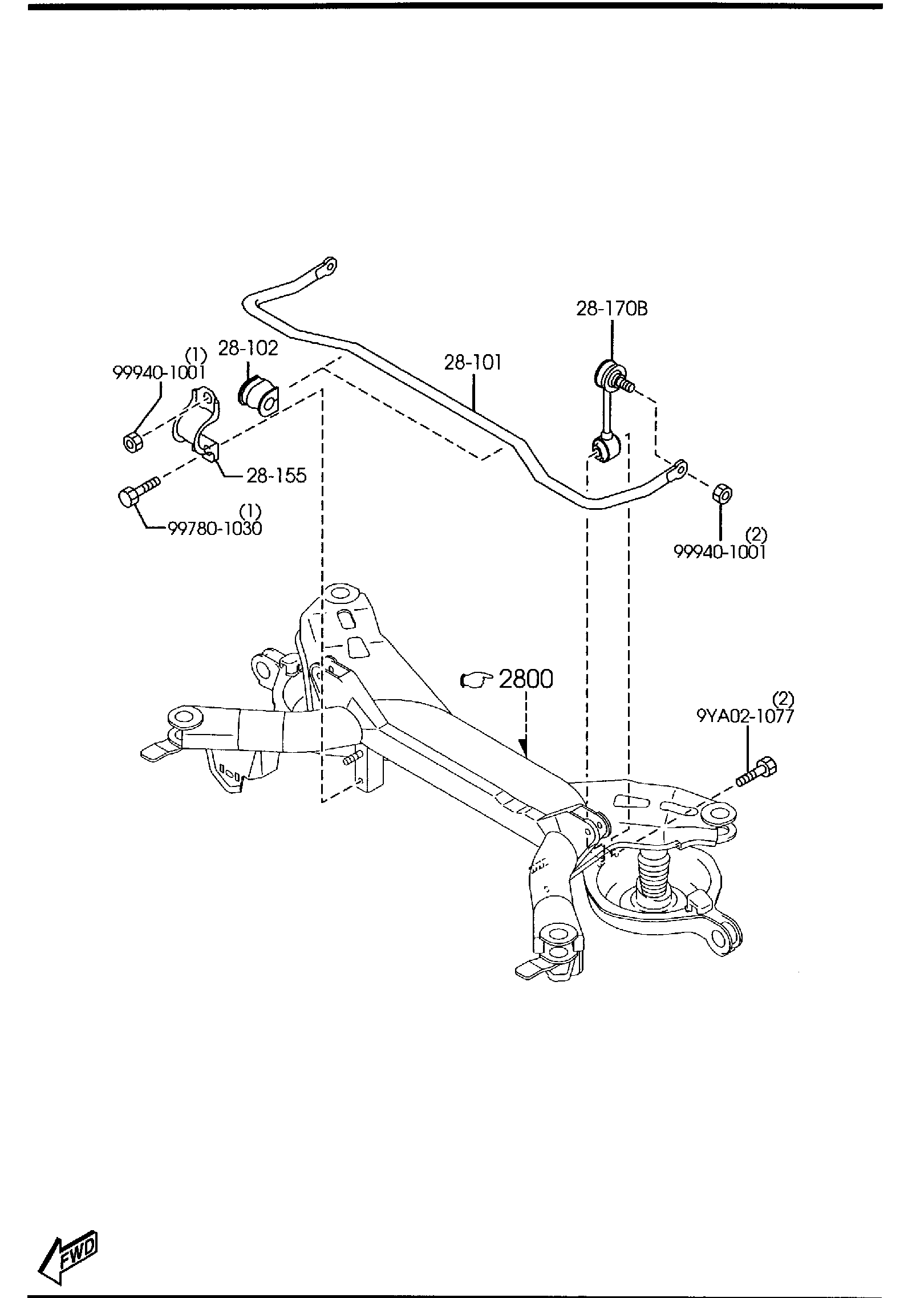 Diagram REAR STABILIZER for your 2015 Mazda Mazda3  SEDAN ITR (VIN Begins: 3MZ) 