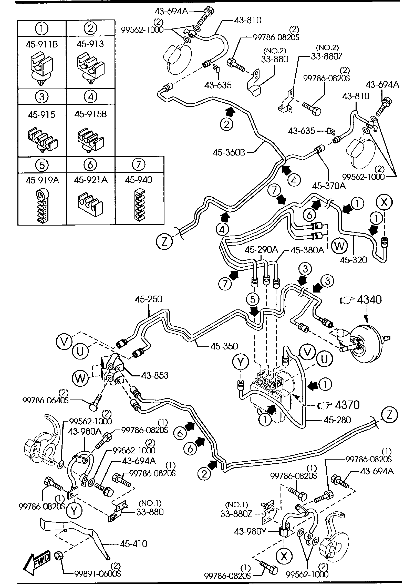 Diagram BRAKE PIPINGS ('08 MODEL) for your 2008 Mazda Mazda6  SEDAN GRAND TOURING 