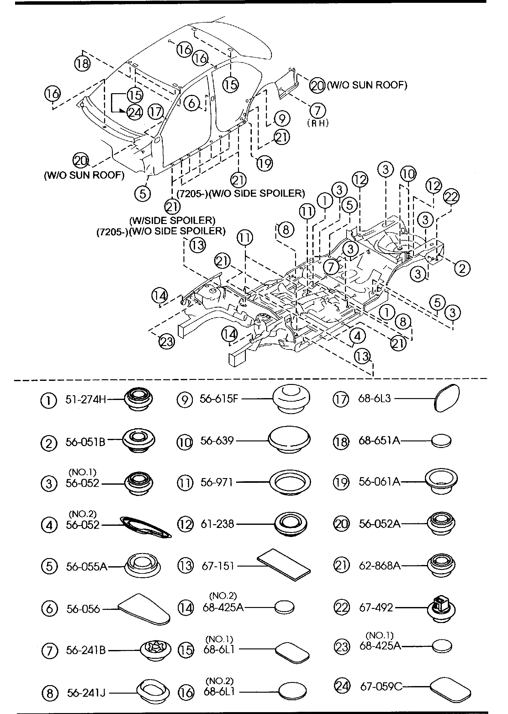 Diagram FLOOR ATTACHMENTS (HOLE COVERS) (HATCHBACK) for your 2015 Mazda Mazda6   