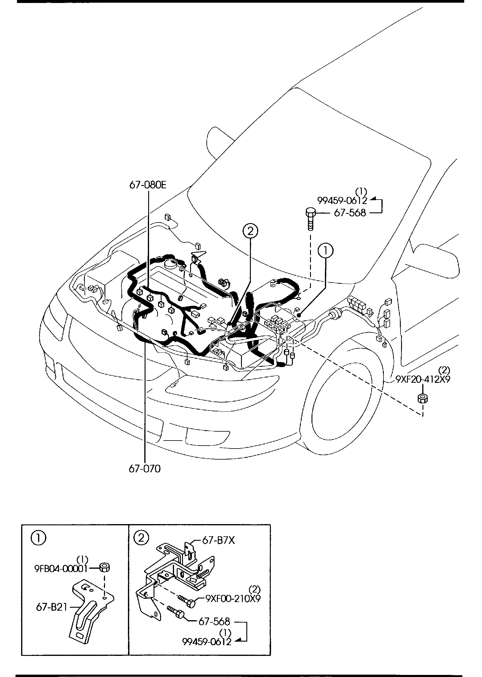 Diagram ENGINE & TRANSMISSION WIRING HARNESSES (2300CC) for your 2016 Mazda Mazda6   