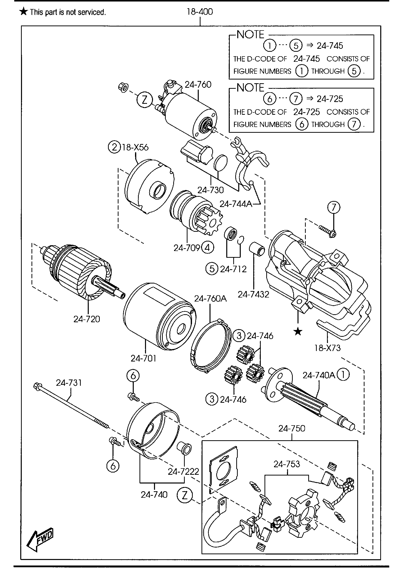 Full size assembly image of STARTER (2300CC) (1/1)