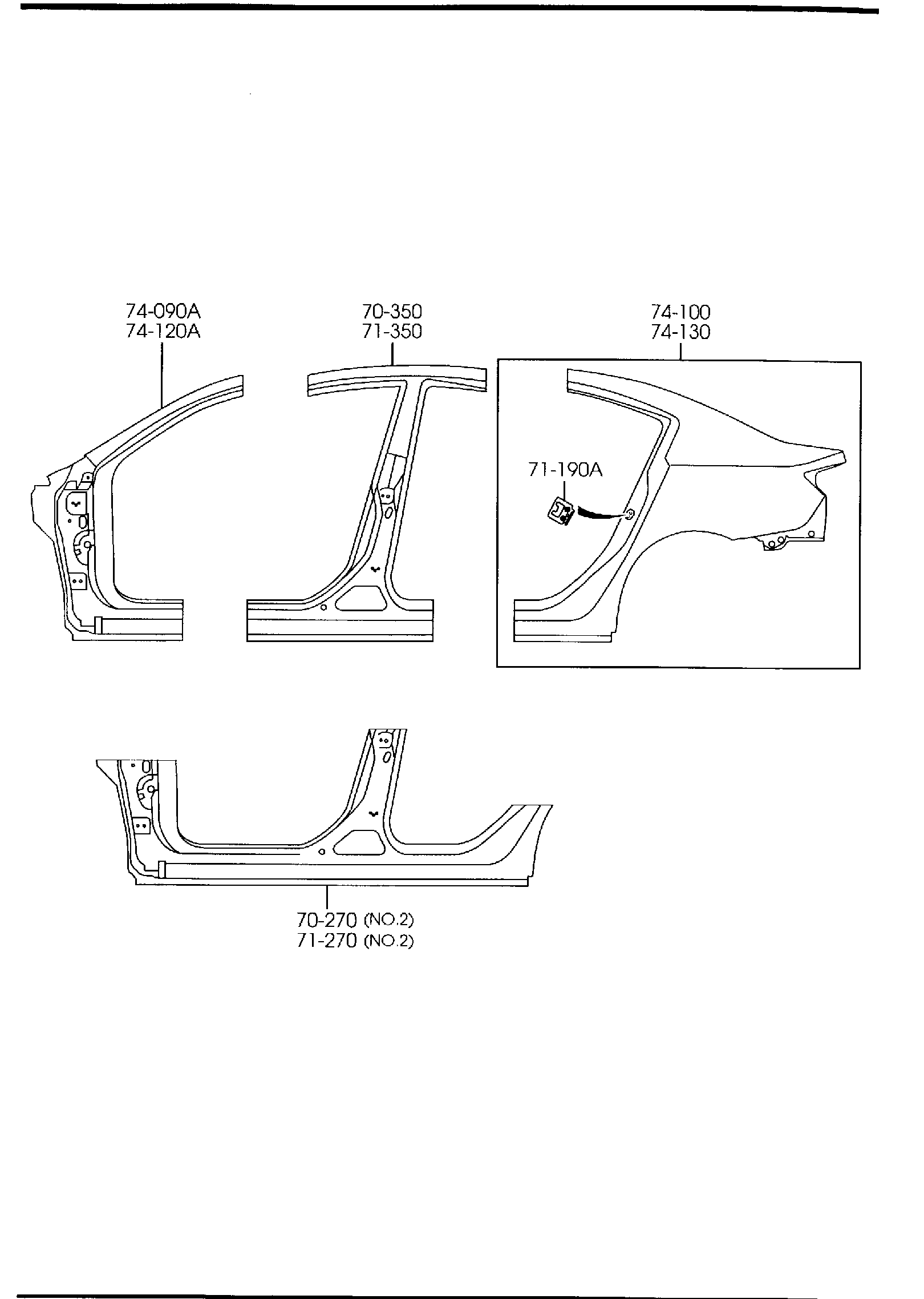 Diagram SIDE PANELS (4-DOOR) for your Mazda Mazda3  