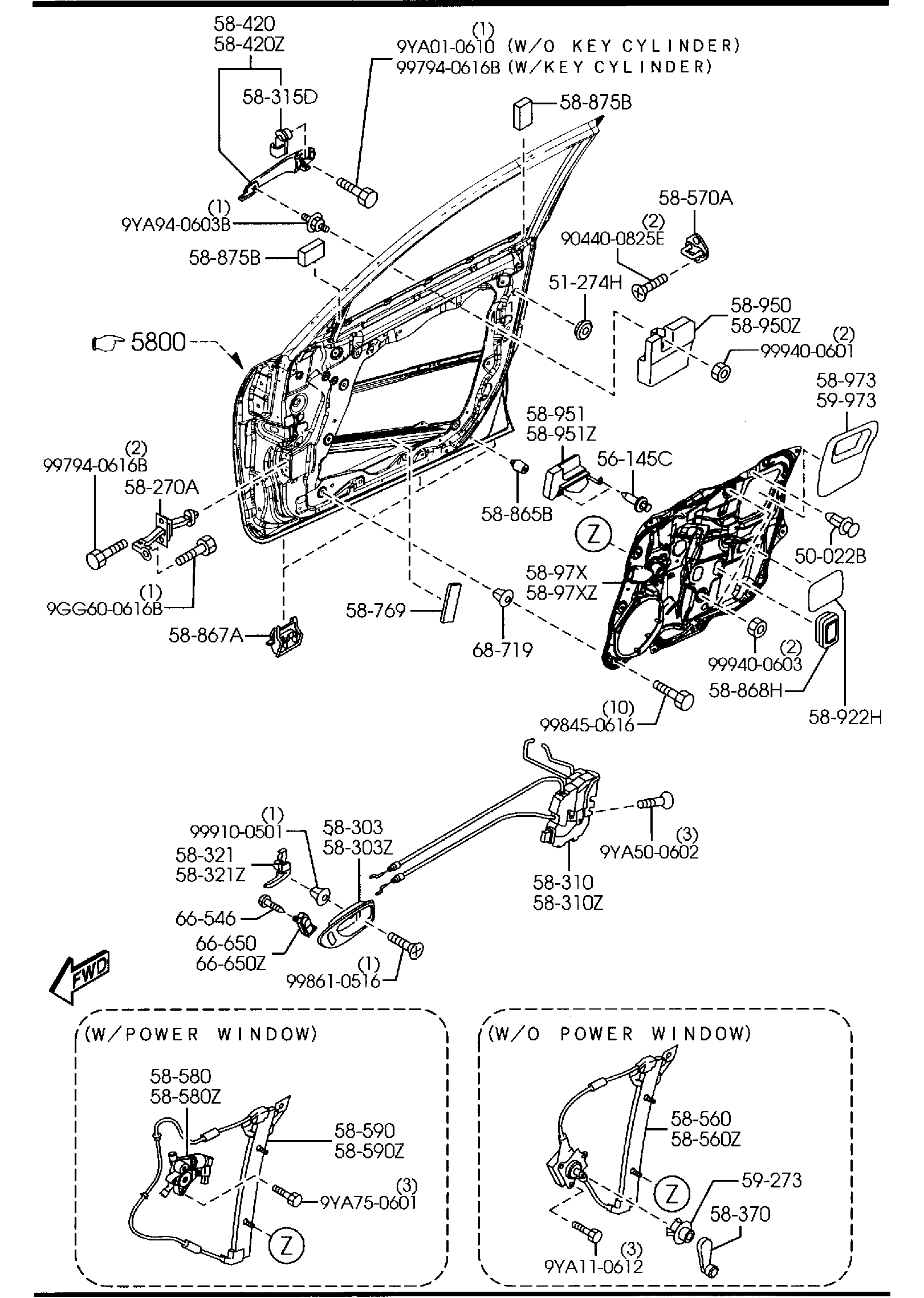 Diagram FRONT DOOR MECHANISMS for your 2015 Mazda MX-5 Miata   