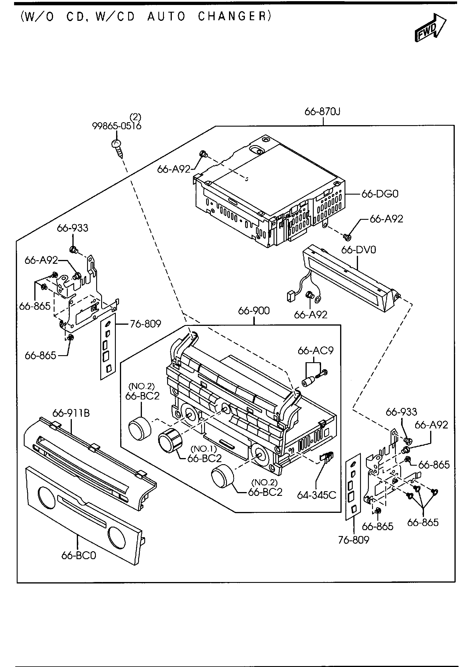 Diagram AUDIO SYSTEMS (RADIO & TAPE DECK) for your 2018 Mazda MX-5 Miata  Grand Touring 