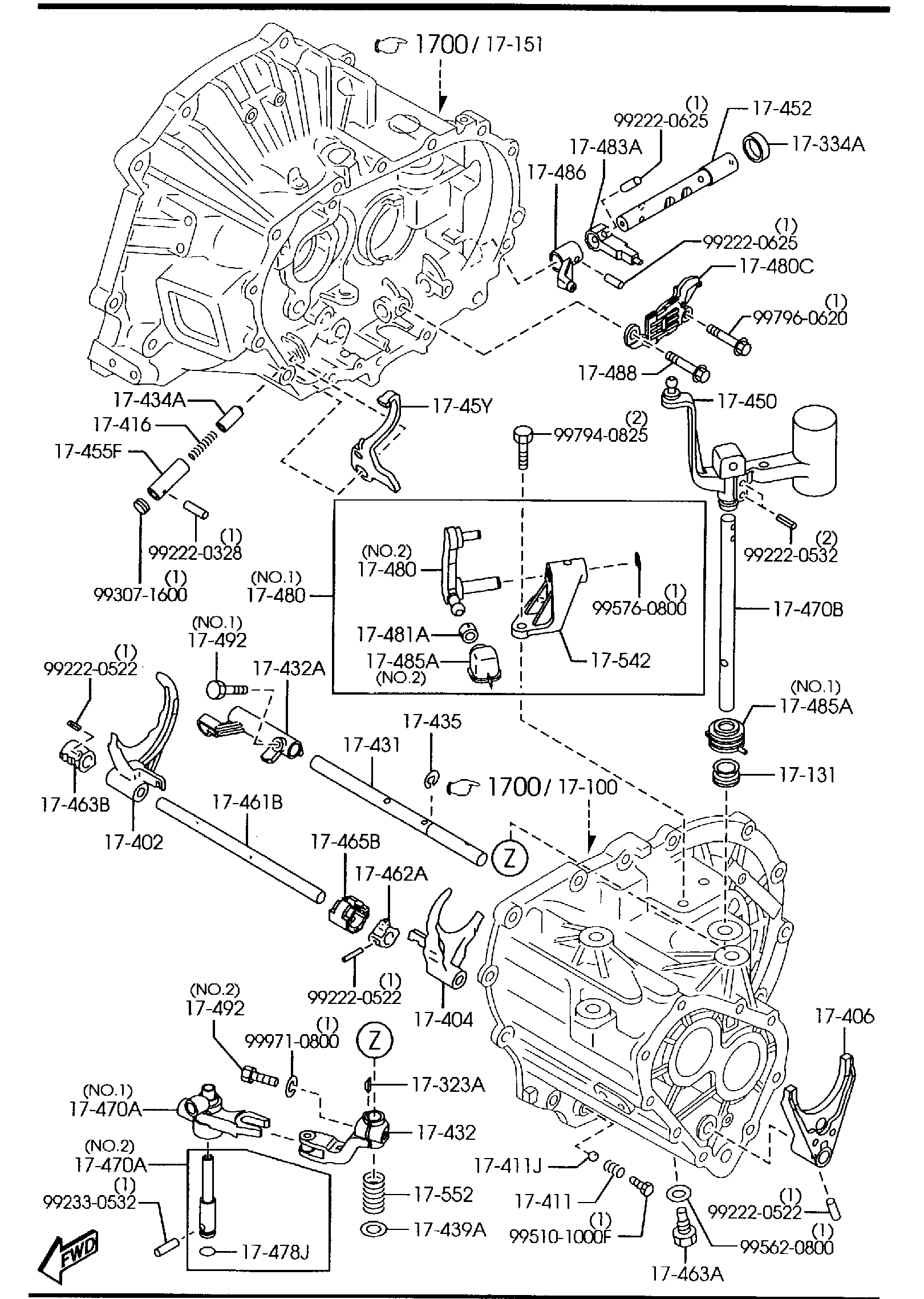 Diagram MANUAL TRANSMISSION CHANGE CONTROL SYSTEM for your 2019 Mazda CX-9   