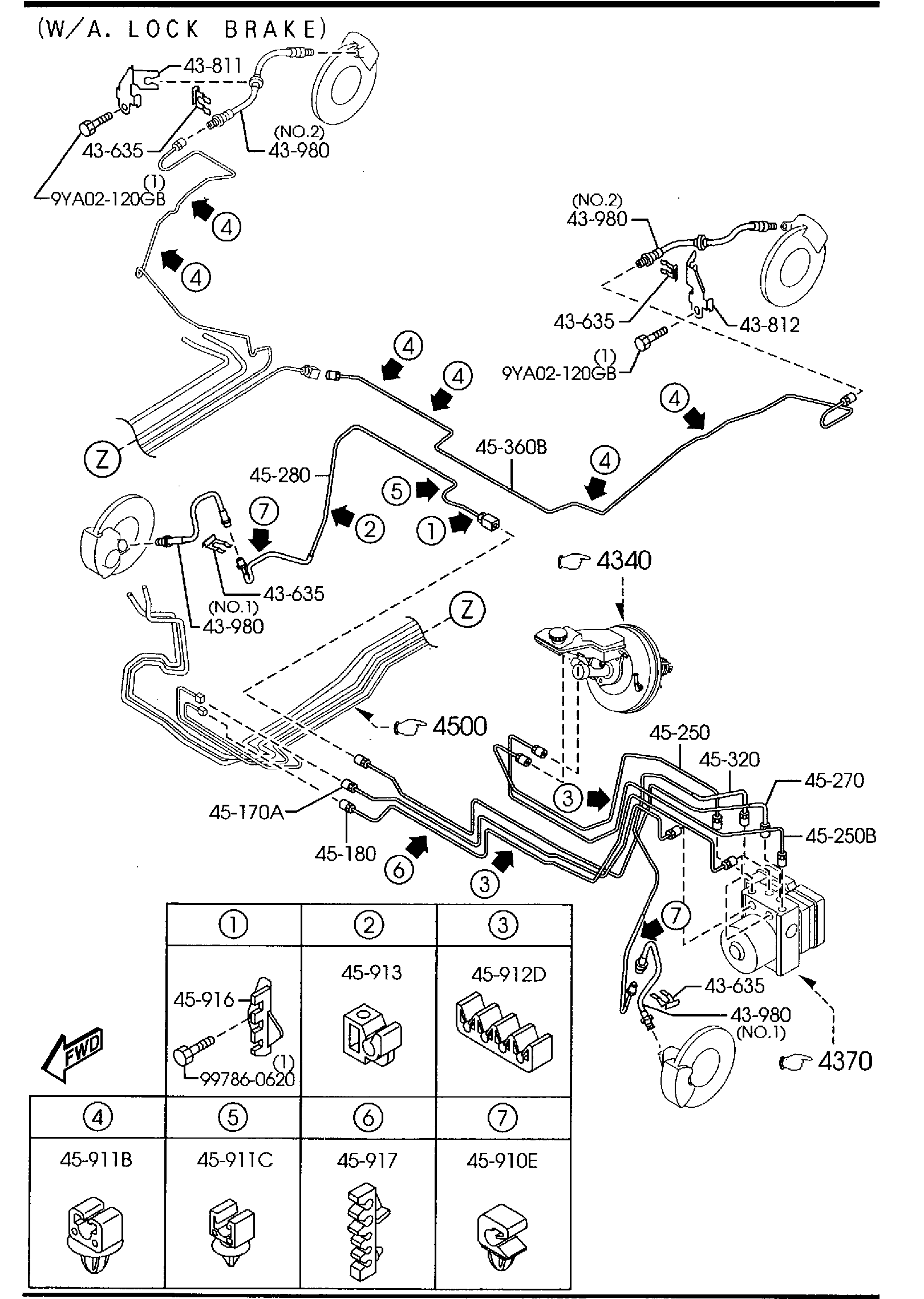 Diagram BRAKE PIPINGS (5-DOOR) for your 2004 Mazda Mazda3   