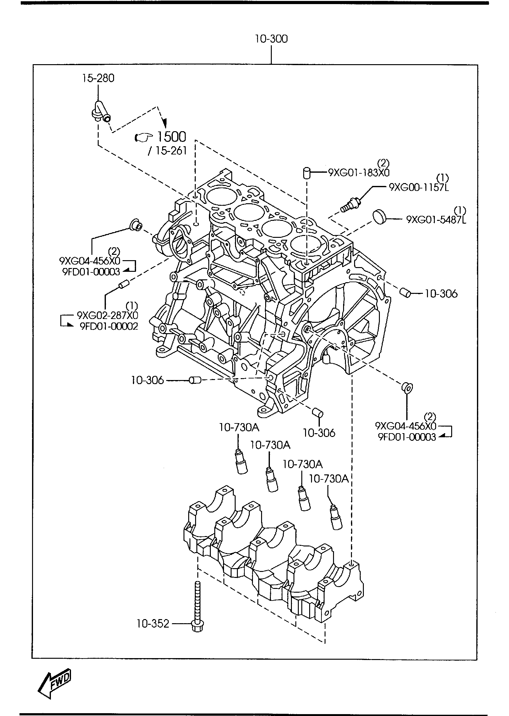 Diagram CYLINDER BLOCK for your 2013 Mazda Mazda3  SEDAN ITR 