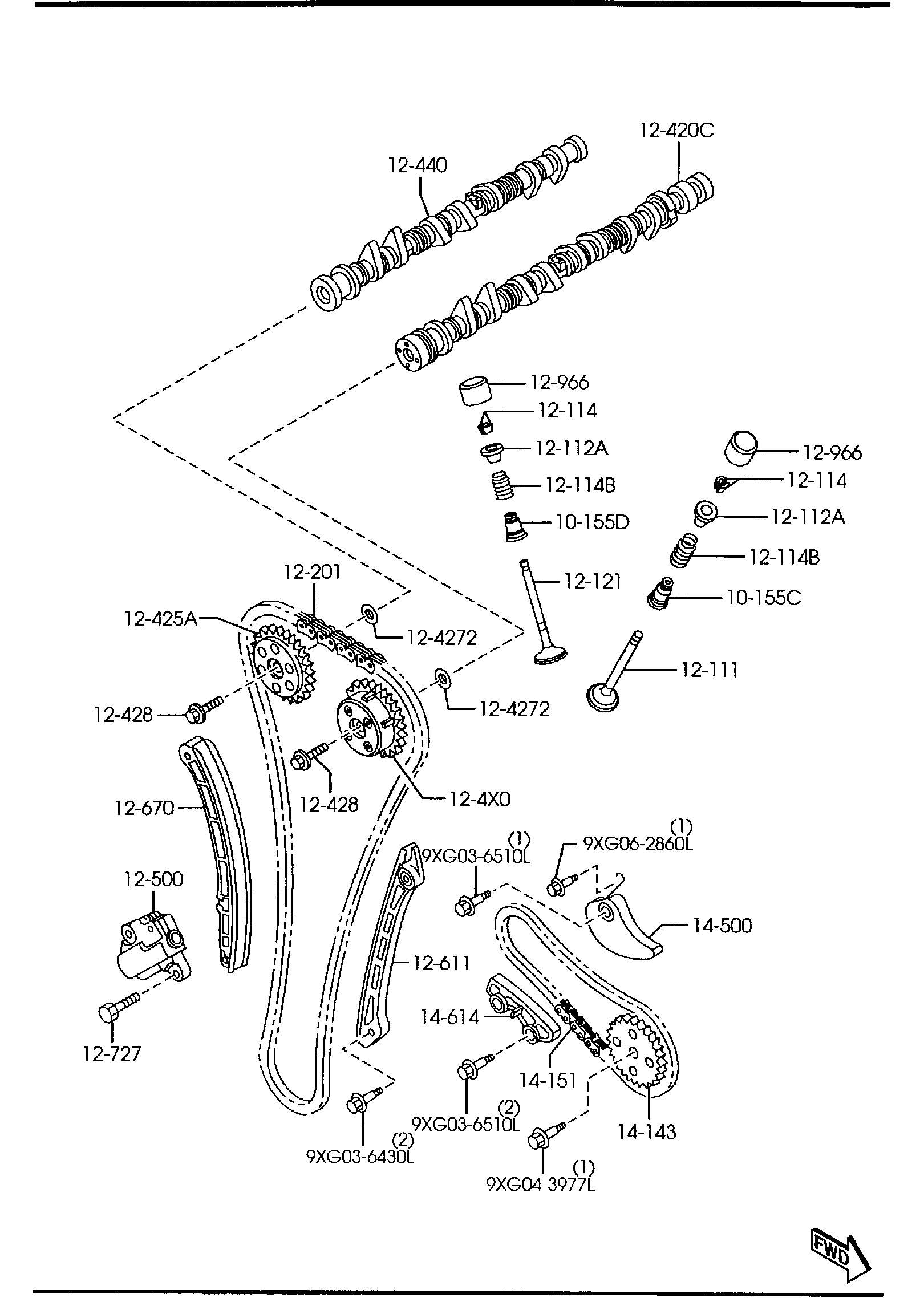 Diagram VALVE SYSTEM (2300CC)(W/TURBO) for your 2007 Mazda Mazda3   