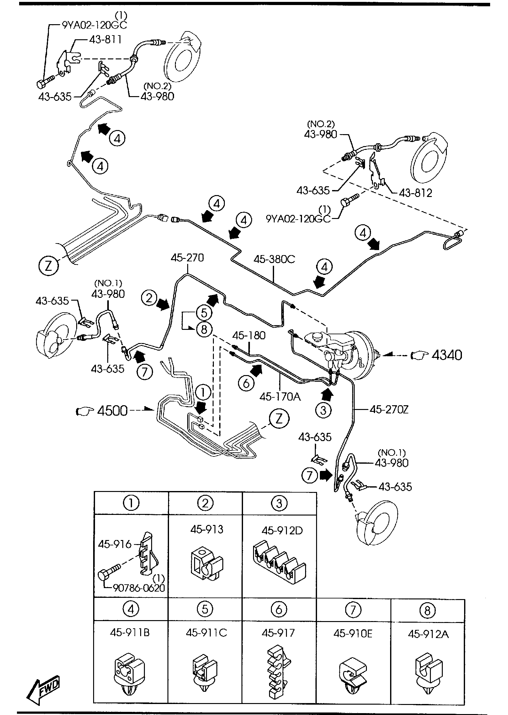 Diagram BRAKE PIPINGS (W/O ANTILOCK BRAKE) for your 2012 Mazda Mazda3  SEDAN IGT 