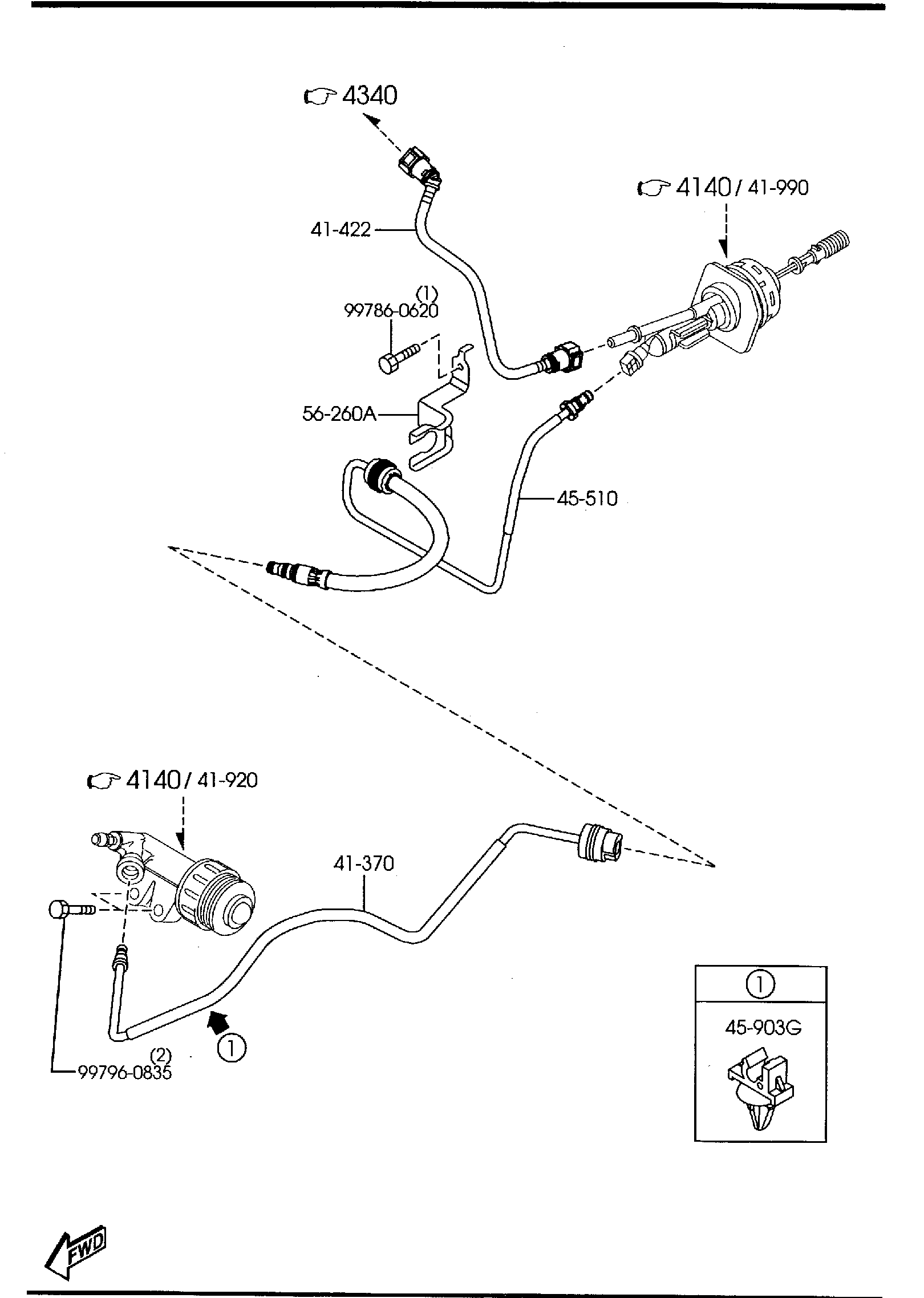 Diagram CLUTCH PIPINGS (MANUAL TRANSMISSION) (W/TURBO) for your 2011 Mazda Mazda3   