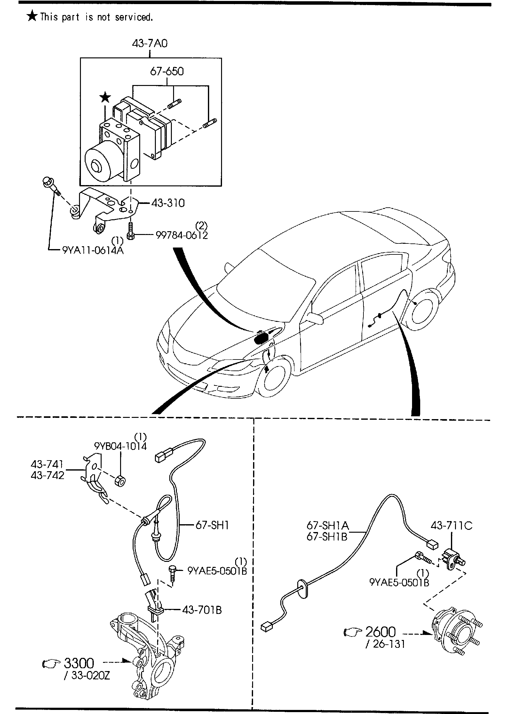 Diagram ANTILOCK BRAKE SYSTEM for your Mazda