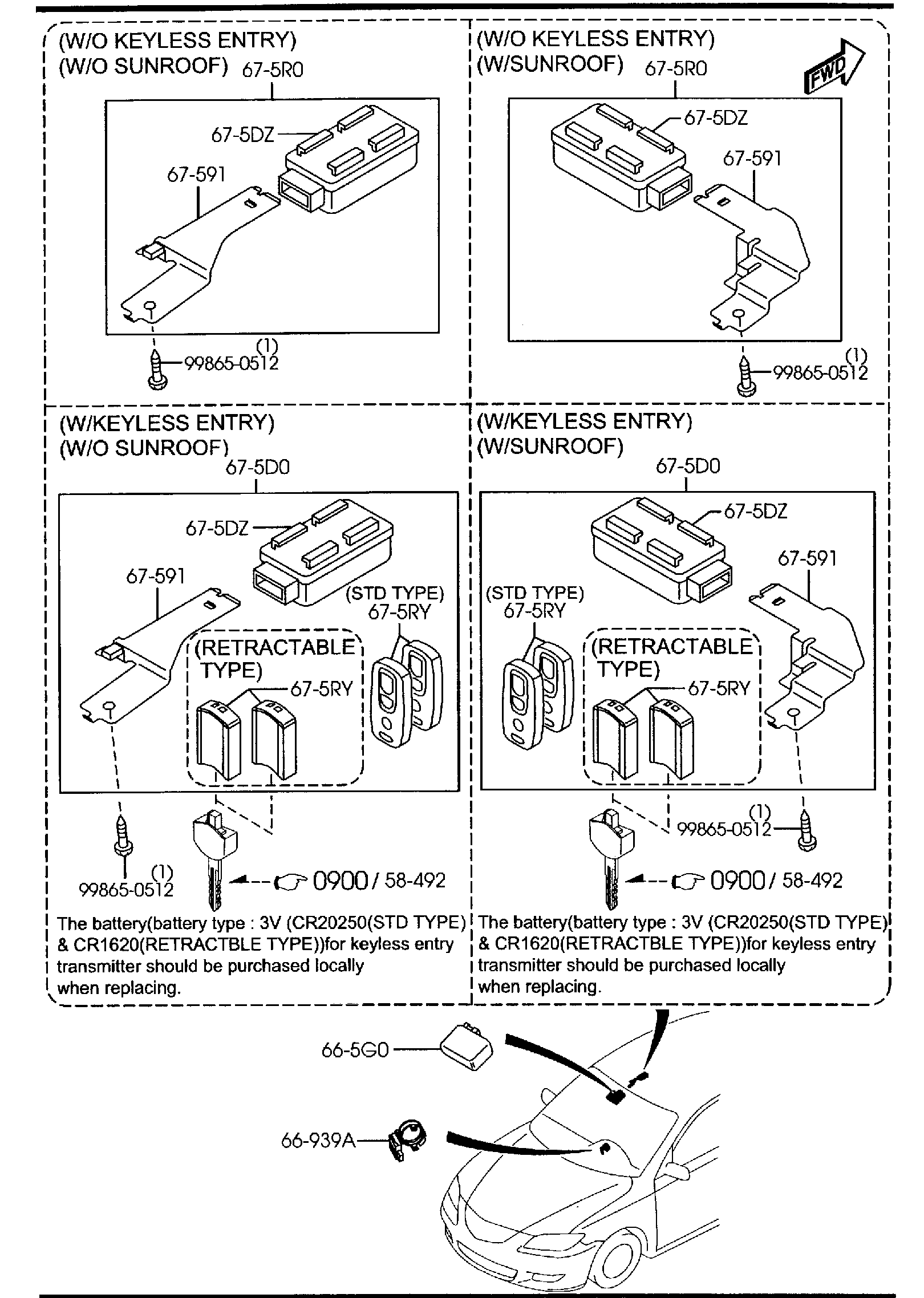 Diagram BODY RELAYS & UNIT for your 2010 Mazda CX-9 3.7L AT 4WD Touring 