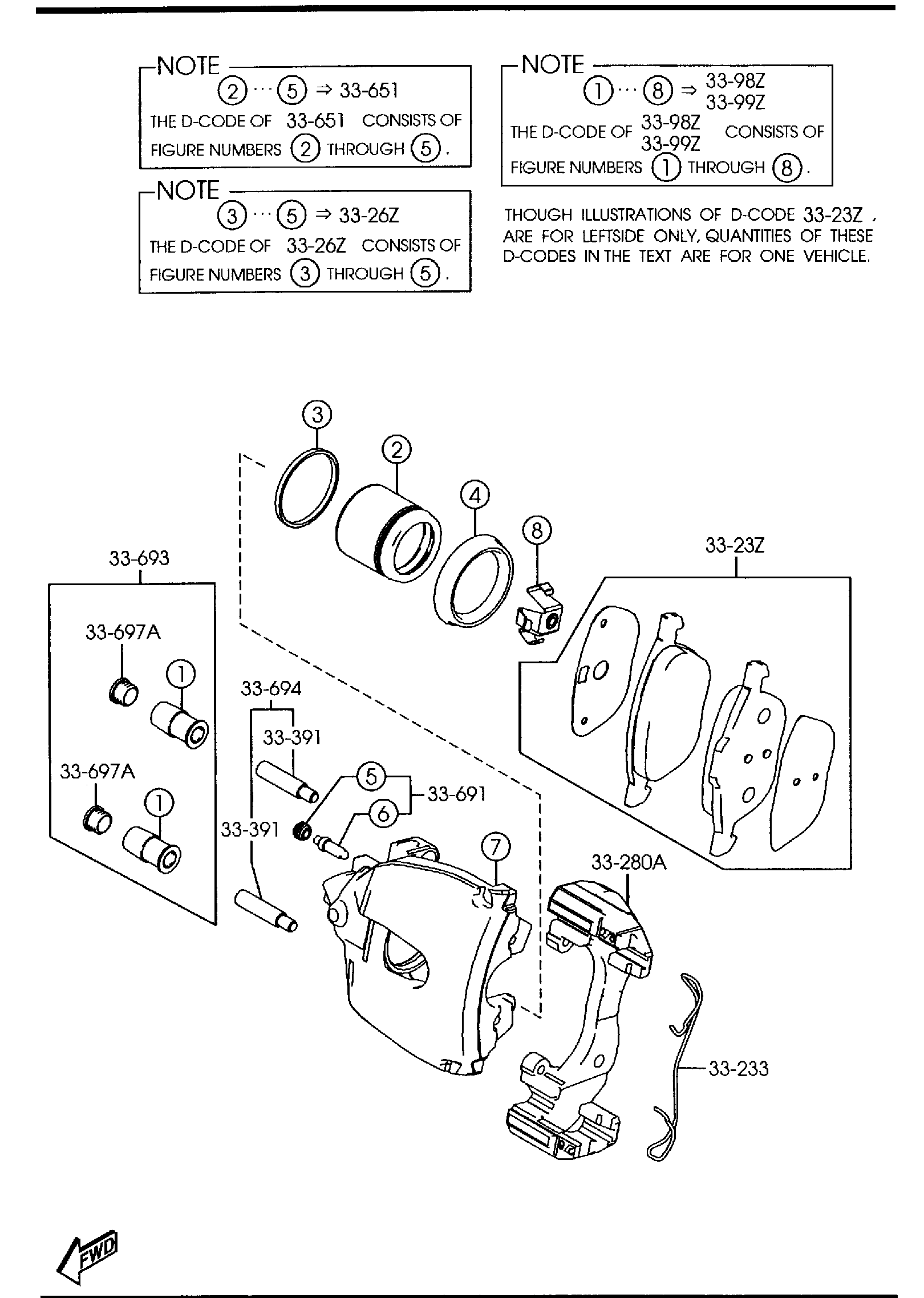 Diagram FRONT BRAKE MECHANISMS (W/O TURBO) for your 2012 Mazda Mazda3   