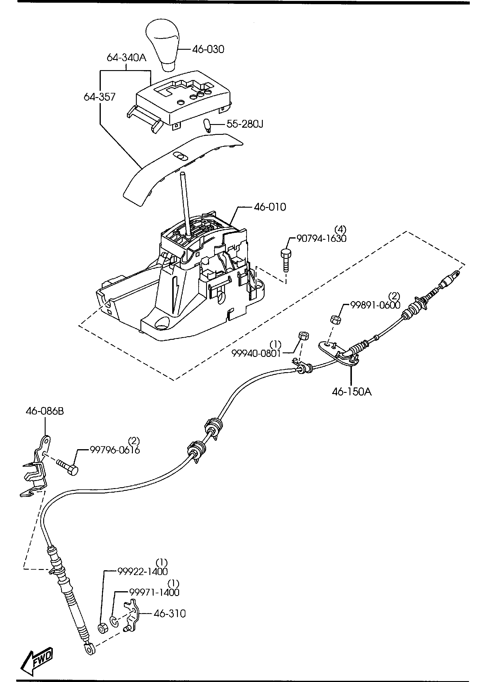 Diagram CHANGE CONTROL SYSTEM (AUTOMATIC TRANSMISSION) for your 2010 Mazda RX-8   