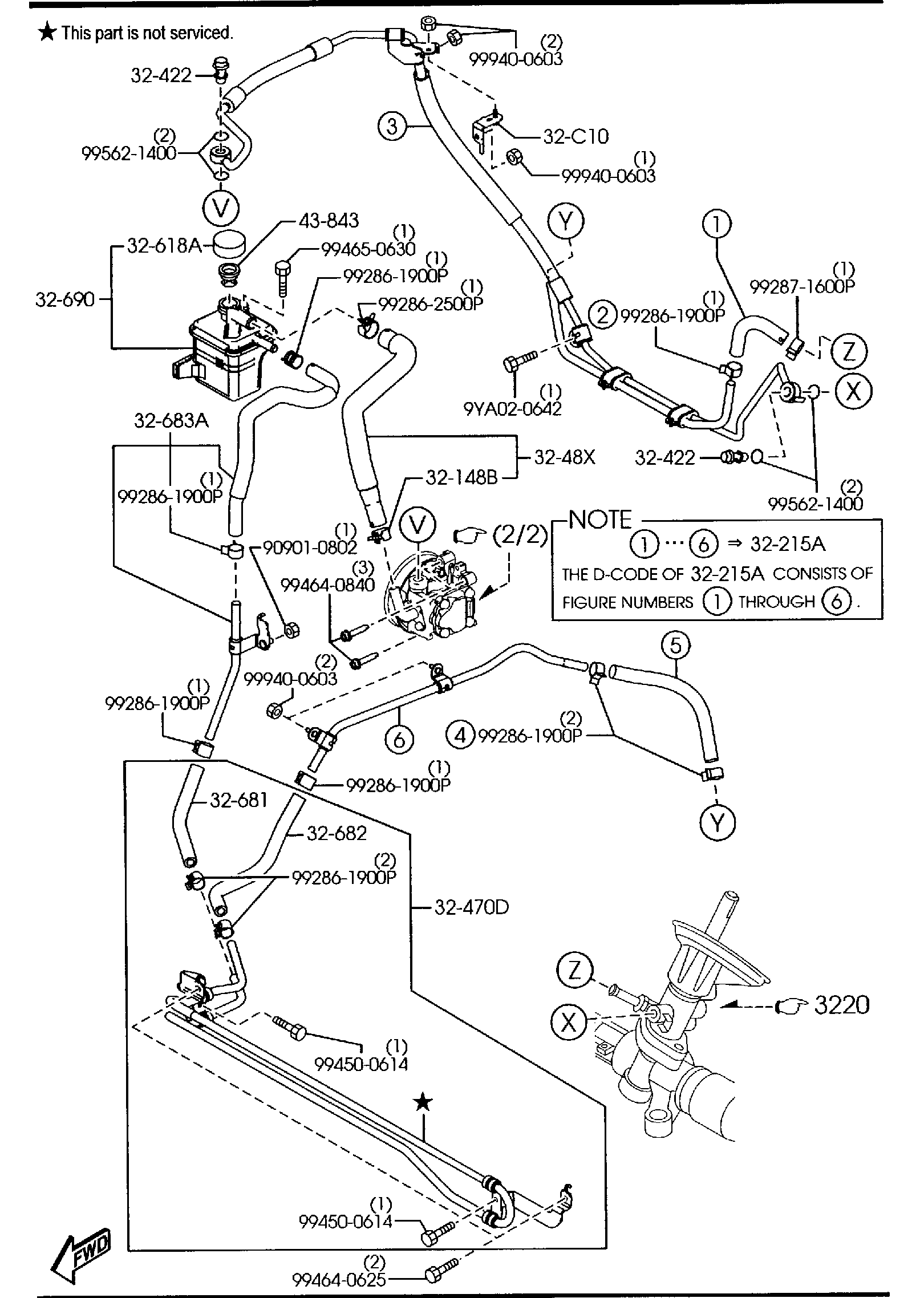 Diagram POWER STEERING SYSTEM (W/TURBO) for your 2013 Mazda Mazda5   