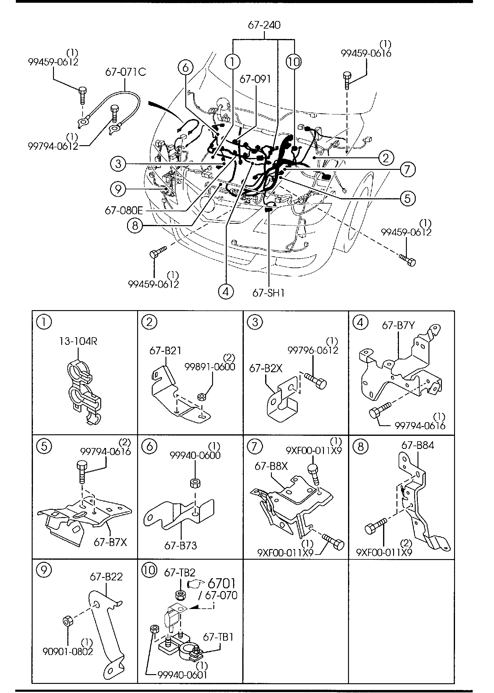 Diagram ENGINE & TRANSMISSION WIRING HARNESSES (2300CC)(W/TURBO) for your 2015 Mazda CX-5  GRAND TOUR 