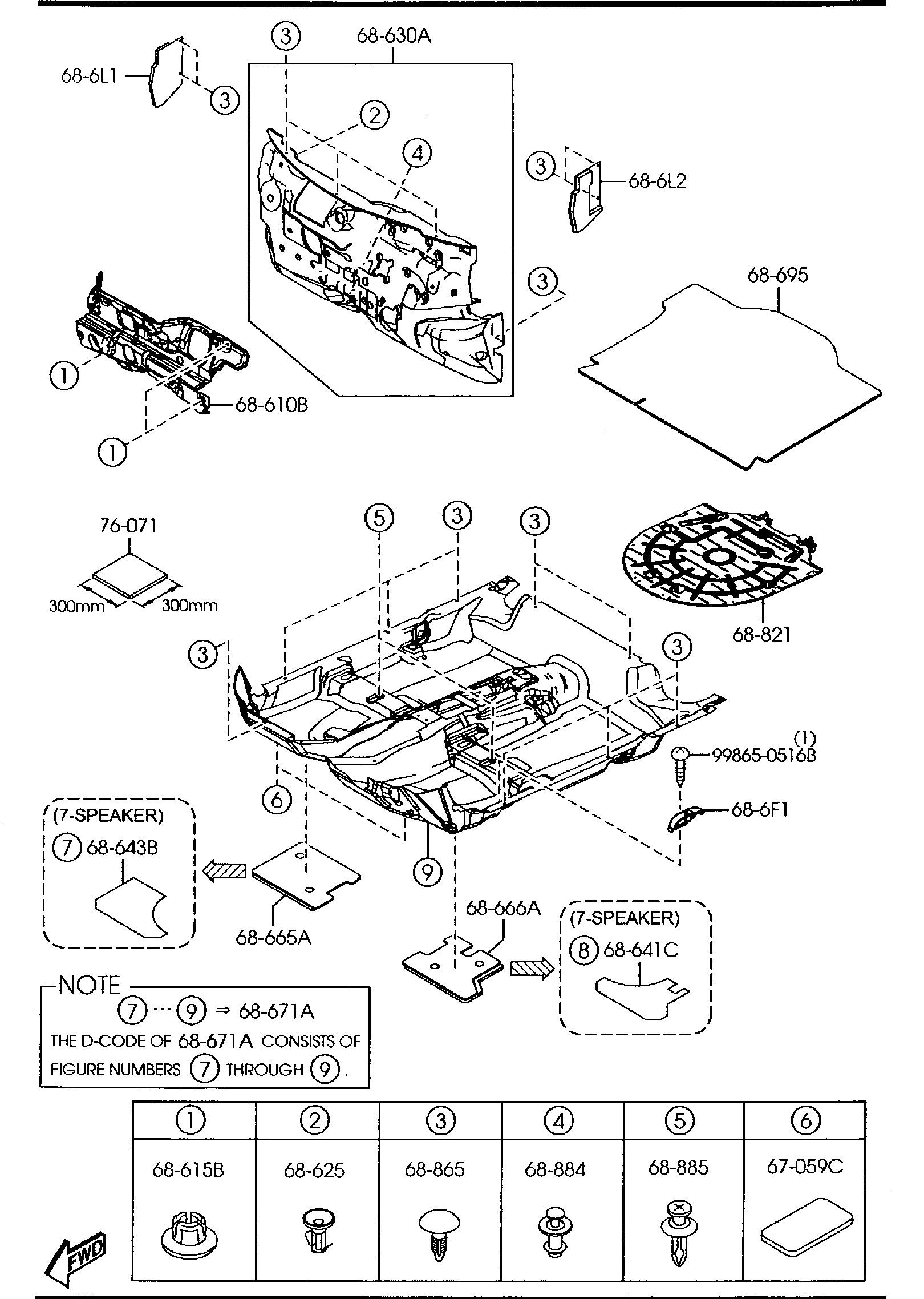 Full size assembly image of FLOOR MATS & PADS (4-DOOR) (1/1)