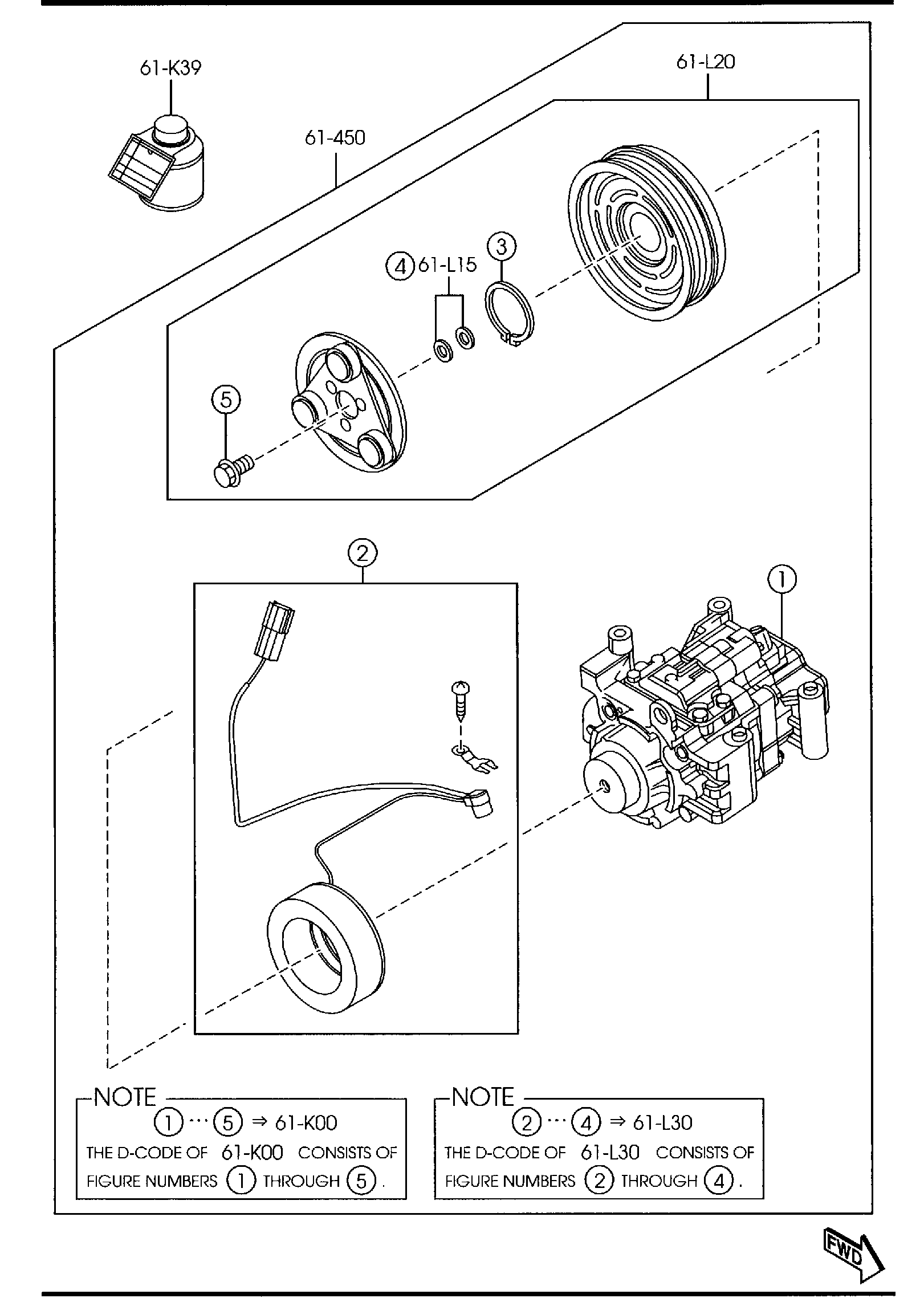 Diagram AIR CONDITIONING COMPRESSOR COMPONENTS for your 2017 Mazda Mazda3  HATCHBACK SP (VIN Begins: JM1) 