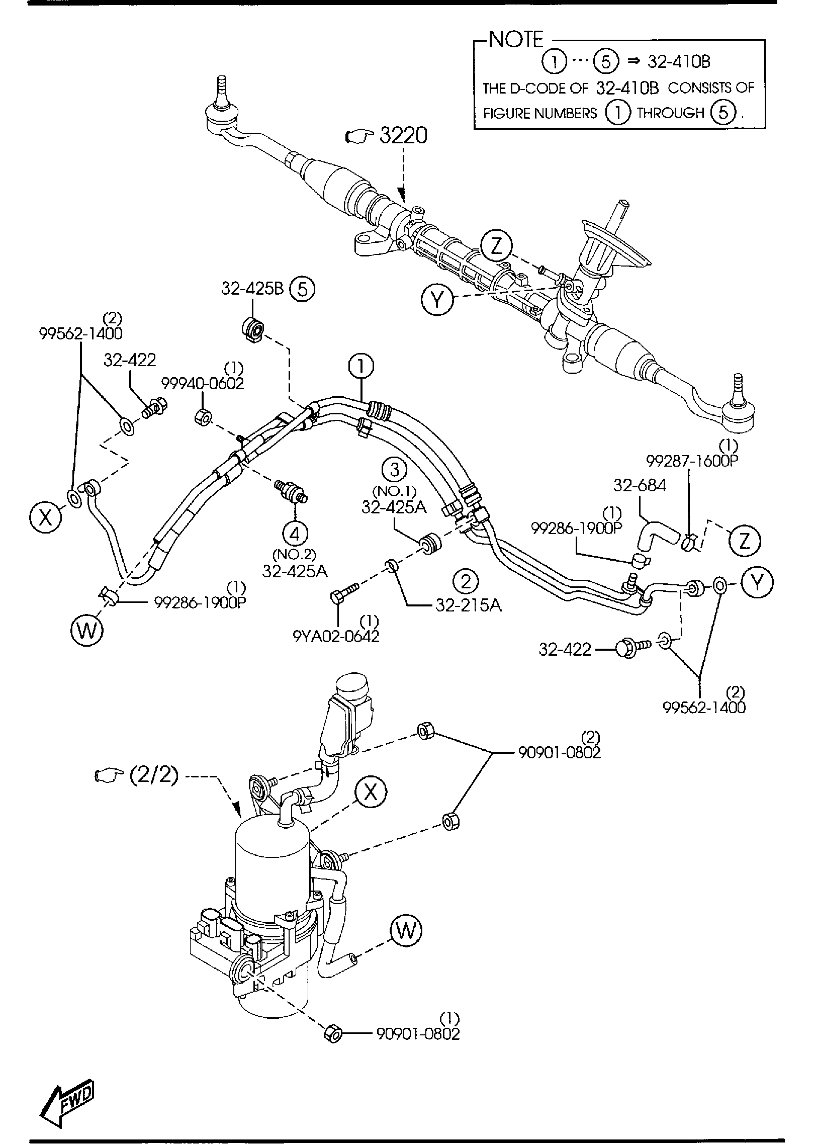 Diagram POWER STEERING SYSTEM for your 2005 Mazda Mazda6  SEDAN BASE 
