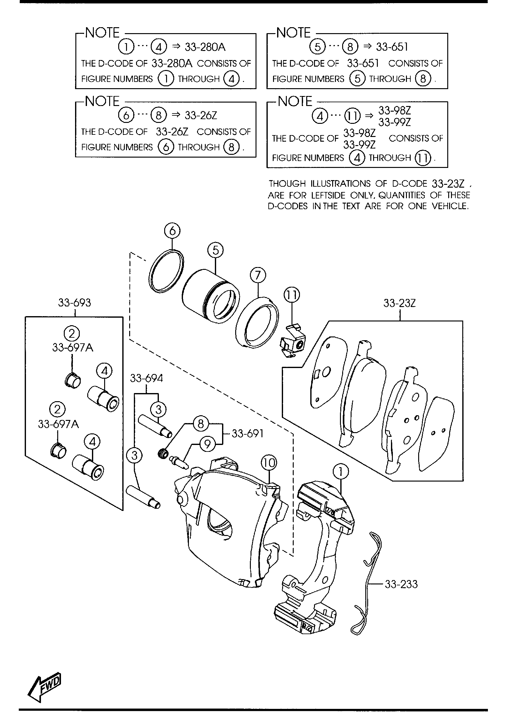 Diagram FRONT BRAKE MECHANISMS for your 2012 Mazda Mazda3   