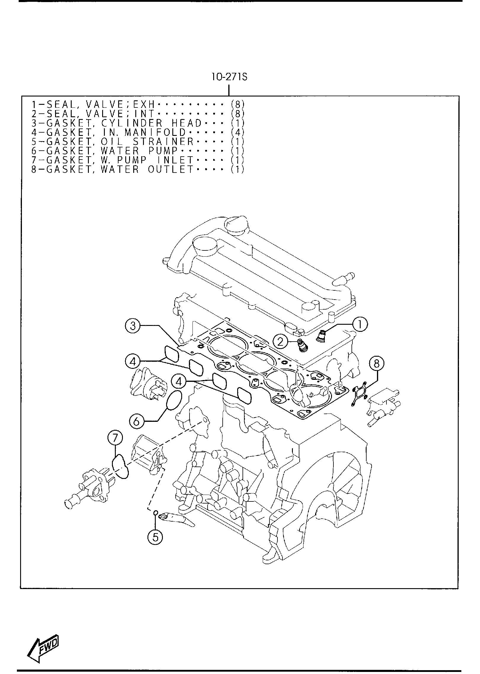 Full size assembly image of ENGINE & GASKET SETS (1/2)