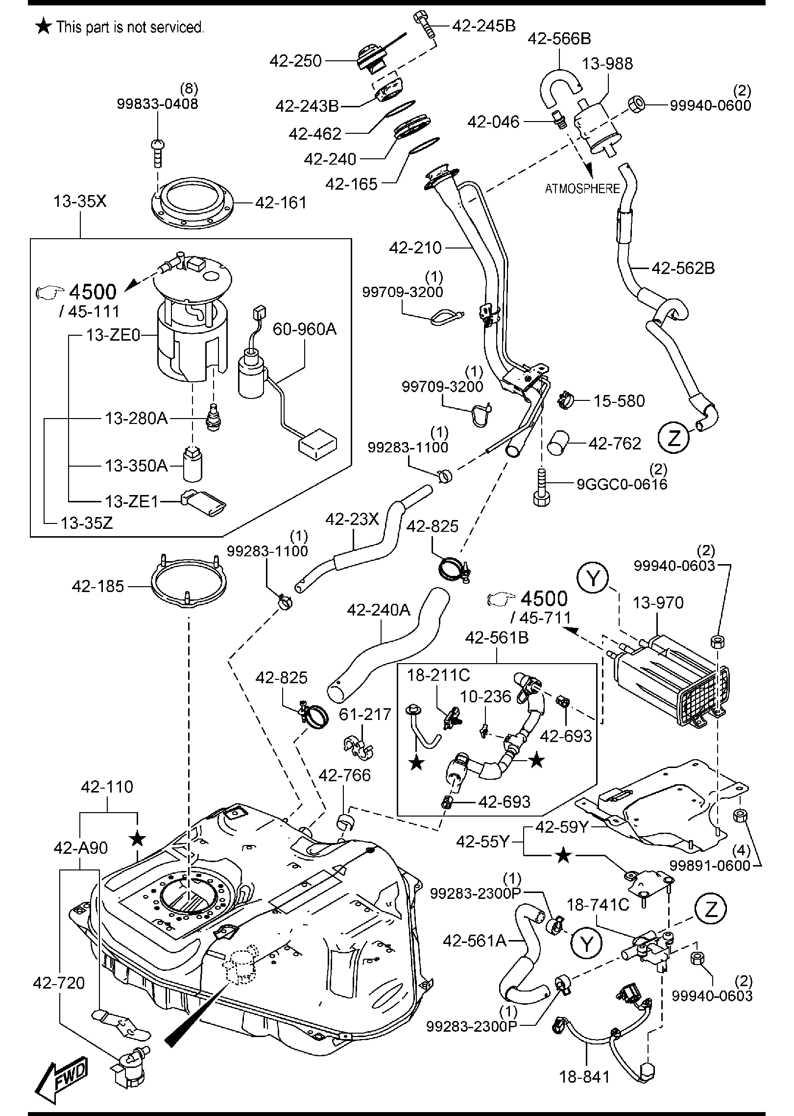 Diagram FUEL TANK for your 2009 Mazda Mazda3  SEDAN I 